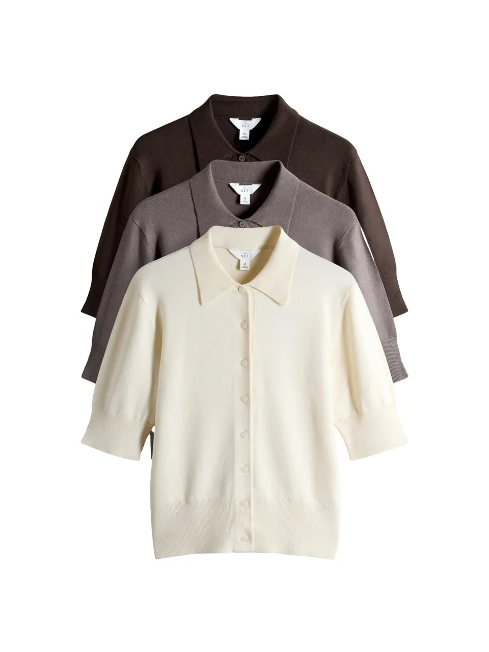Geo Next The Set cardigan donna confezione 3 maniche corte bottoni