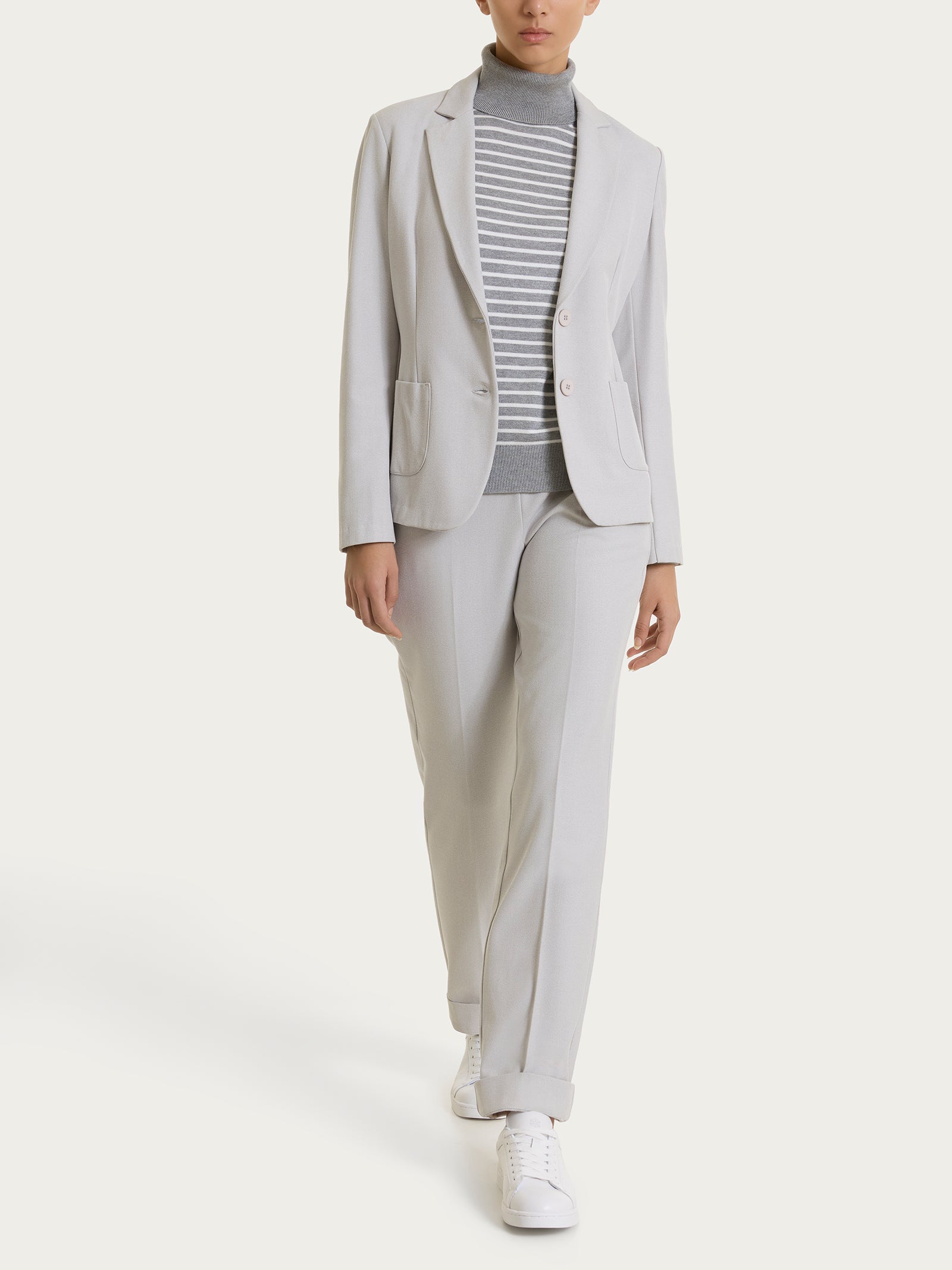 Ragno Compact Blazer Due Bottoni Ghiaia spazzolato