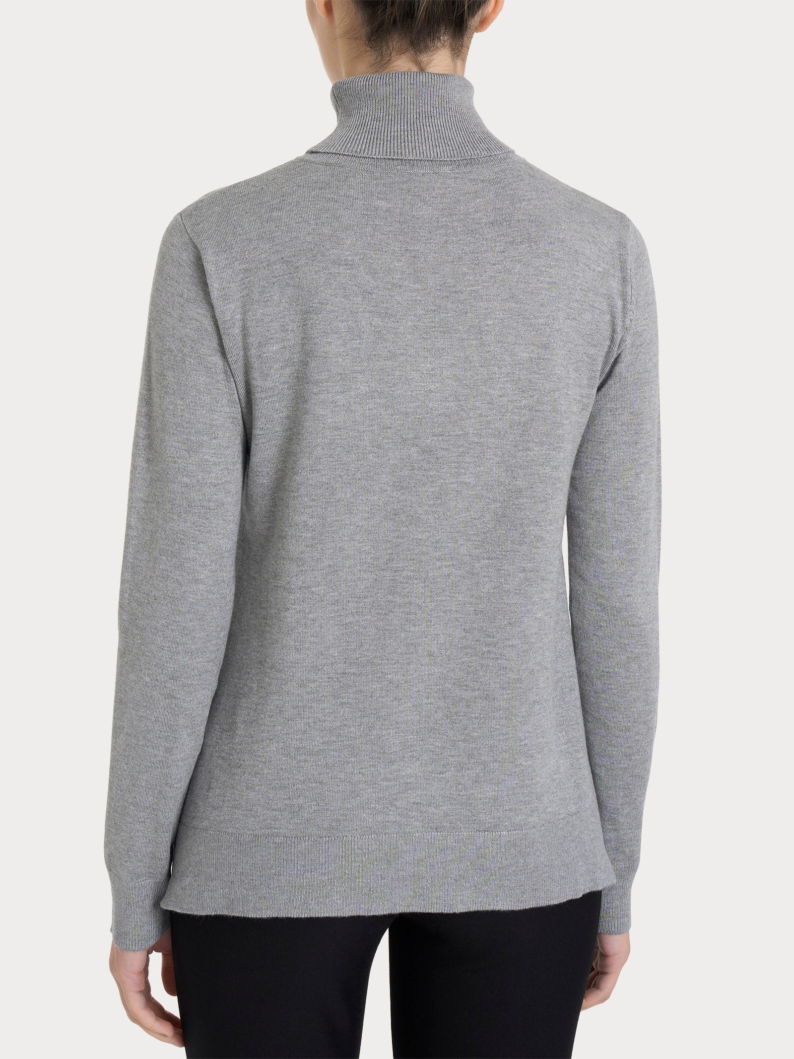Ragno Four Seasons dolcevita maglia Ghiaia Mel.
