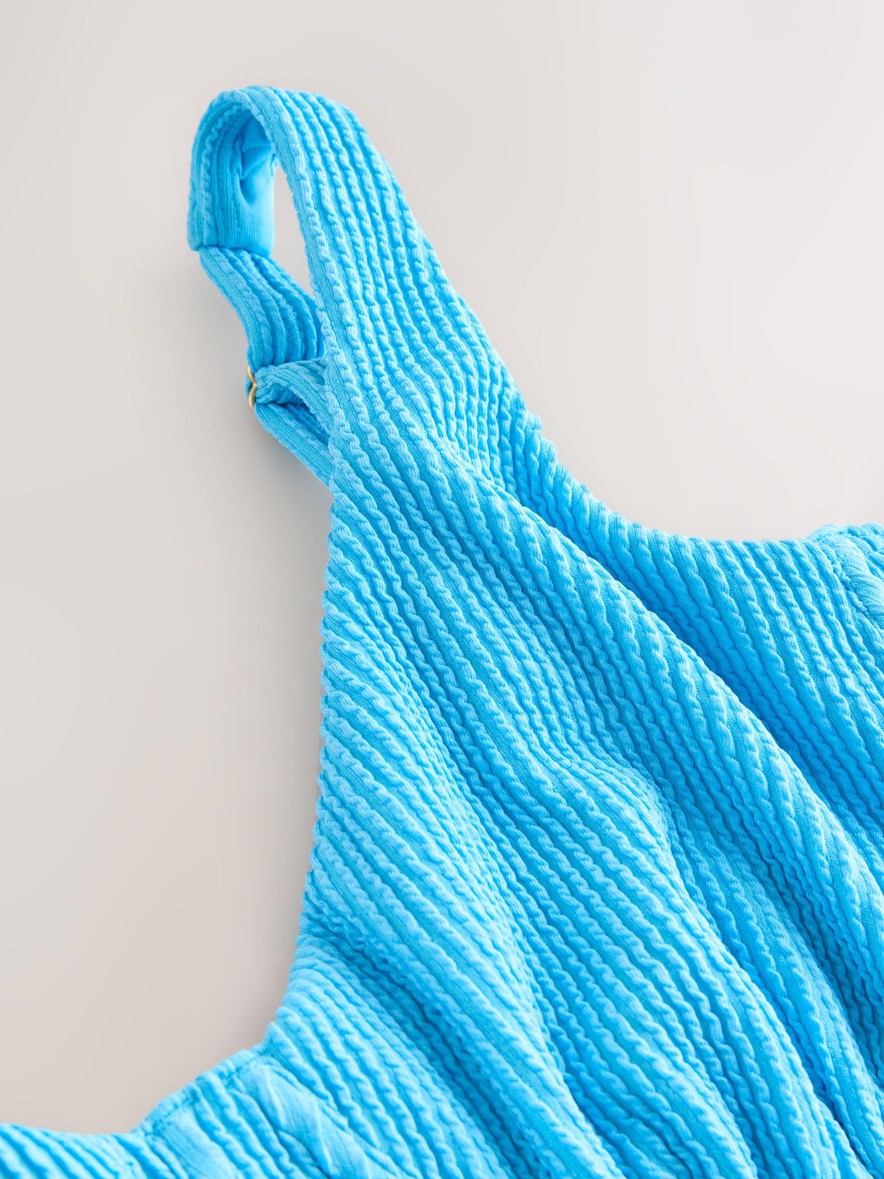 Next Tummy Control DD+ con Ferretto costume Aqua Blue Crinkle 36