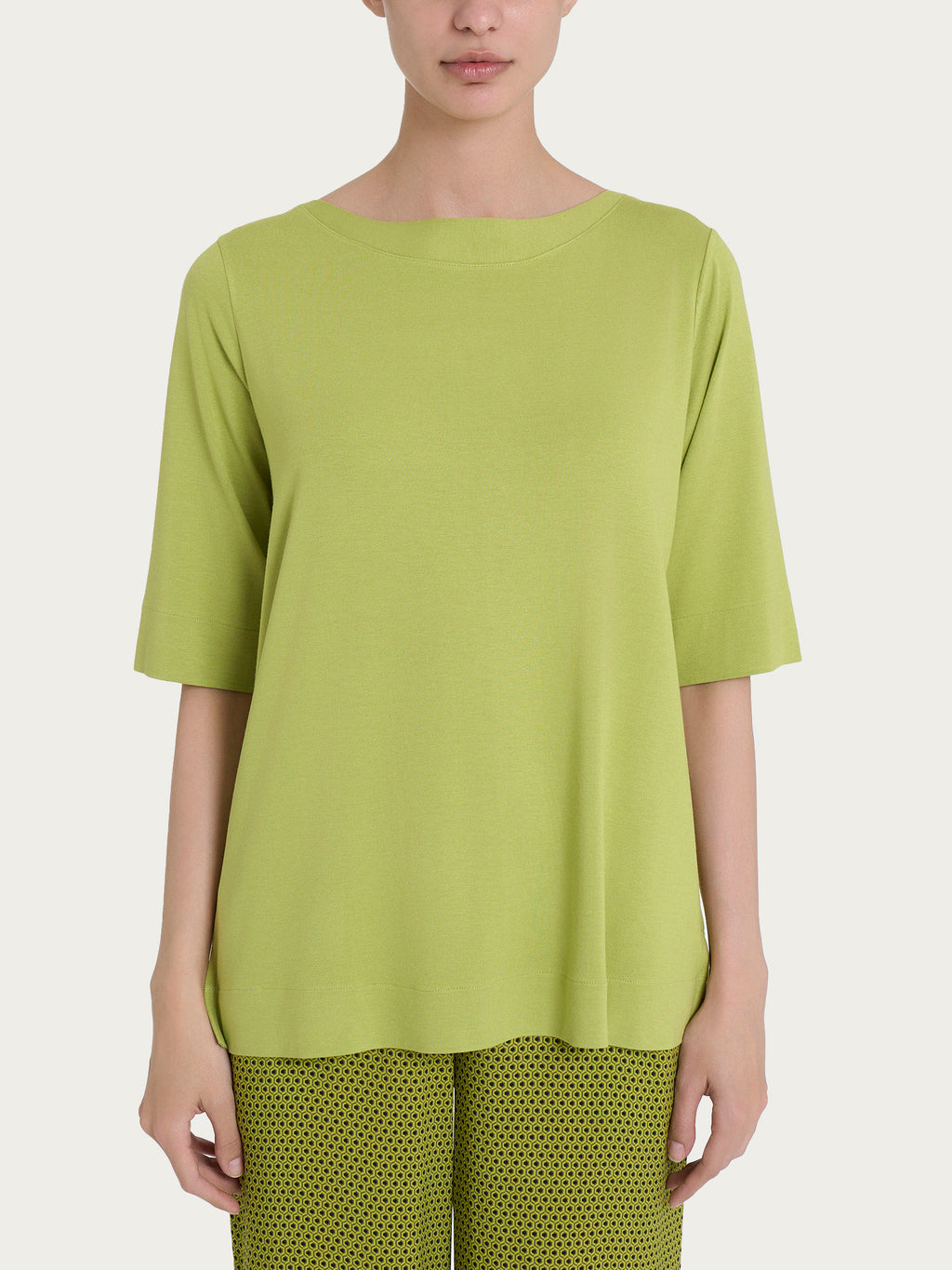 Ragno Viscosa Summer t-shirt manica 3/4 verde viscosa
