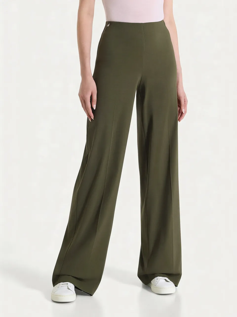 Ragno Super Fresh Pantalone a Palazzo pantalone Dark Olive leggero