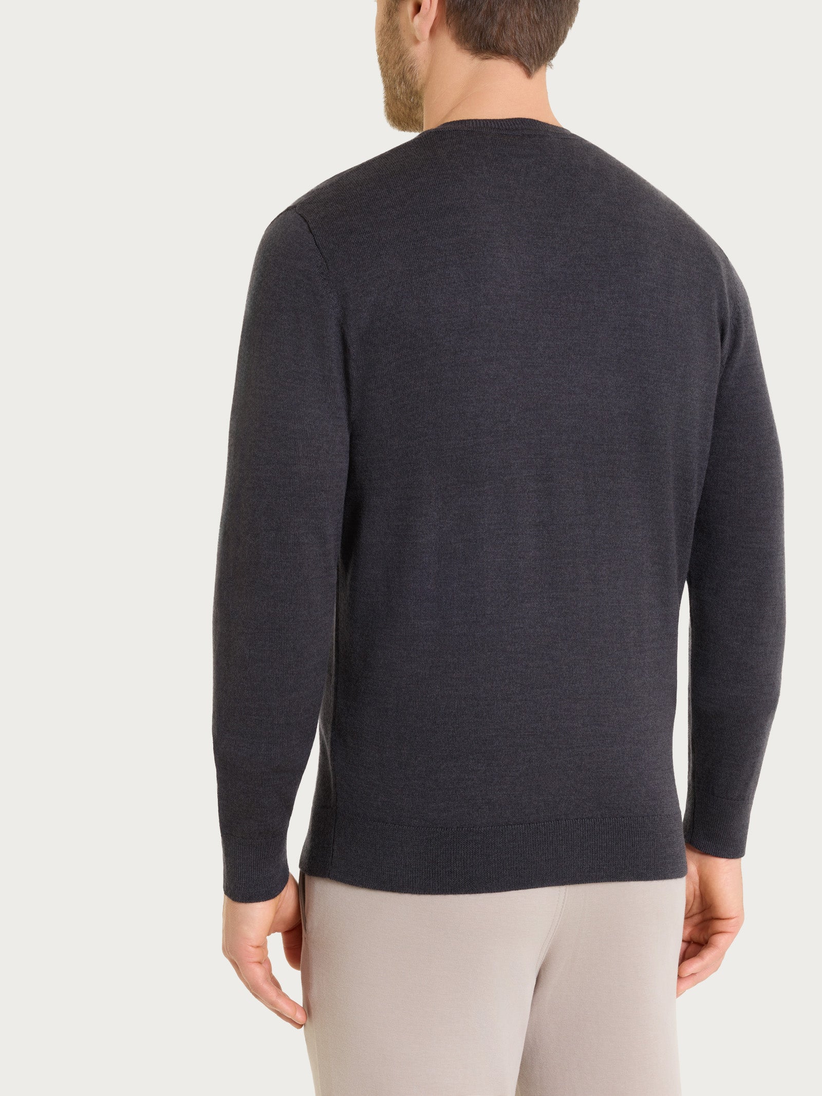 Ragno Merino Soft Maglia Scollo V Oscuro Mel. leggera
