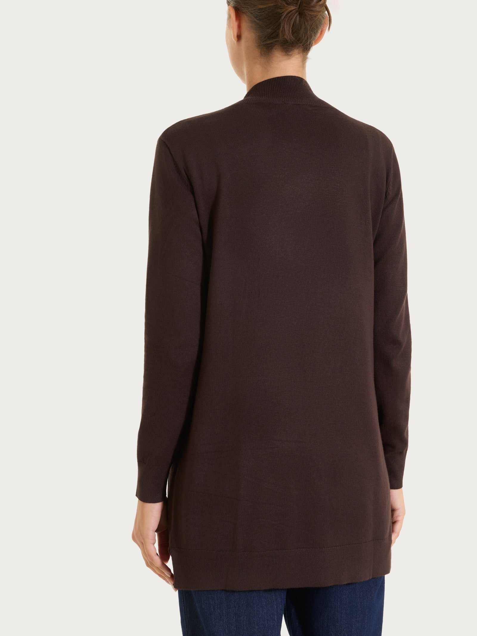 Ragno Four Seasons cardigan bottoni Chocolate viscosa
