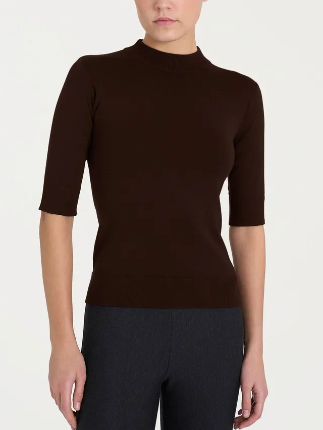 Ragno Four Seasons maglia lupetto cioccolato manica corta