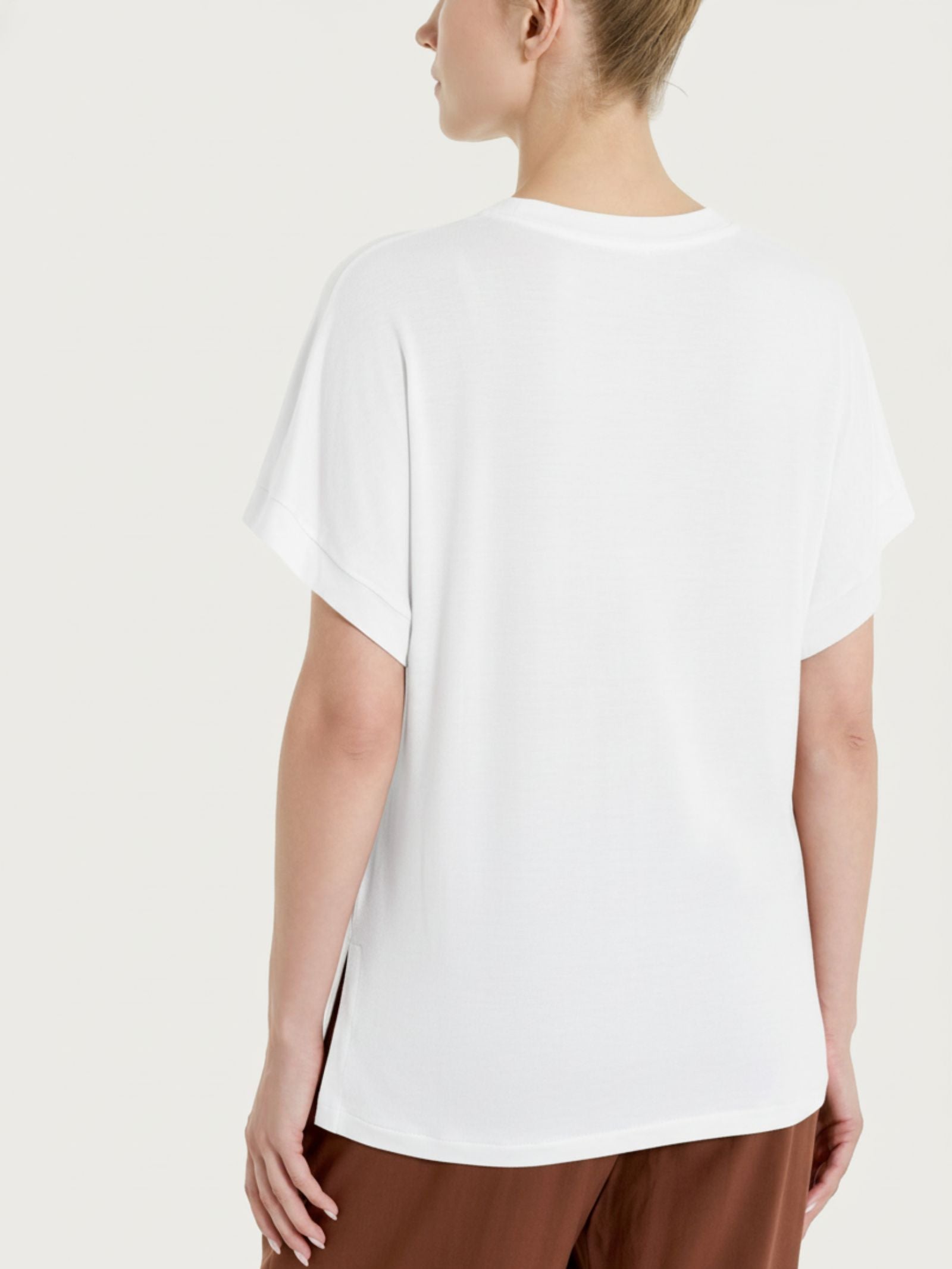 Ragno Viscosa Summer maglietta girocollo Bianco