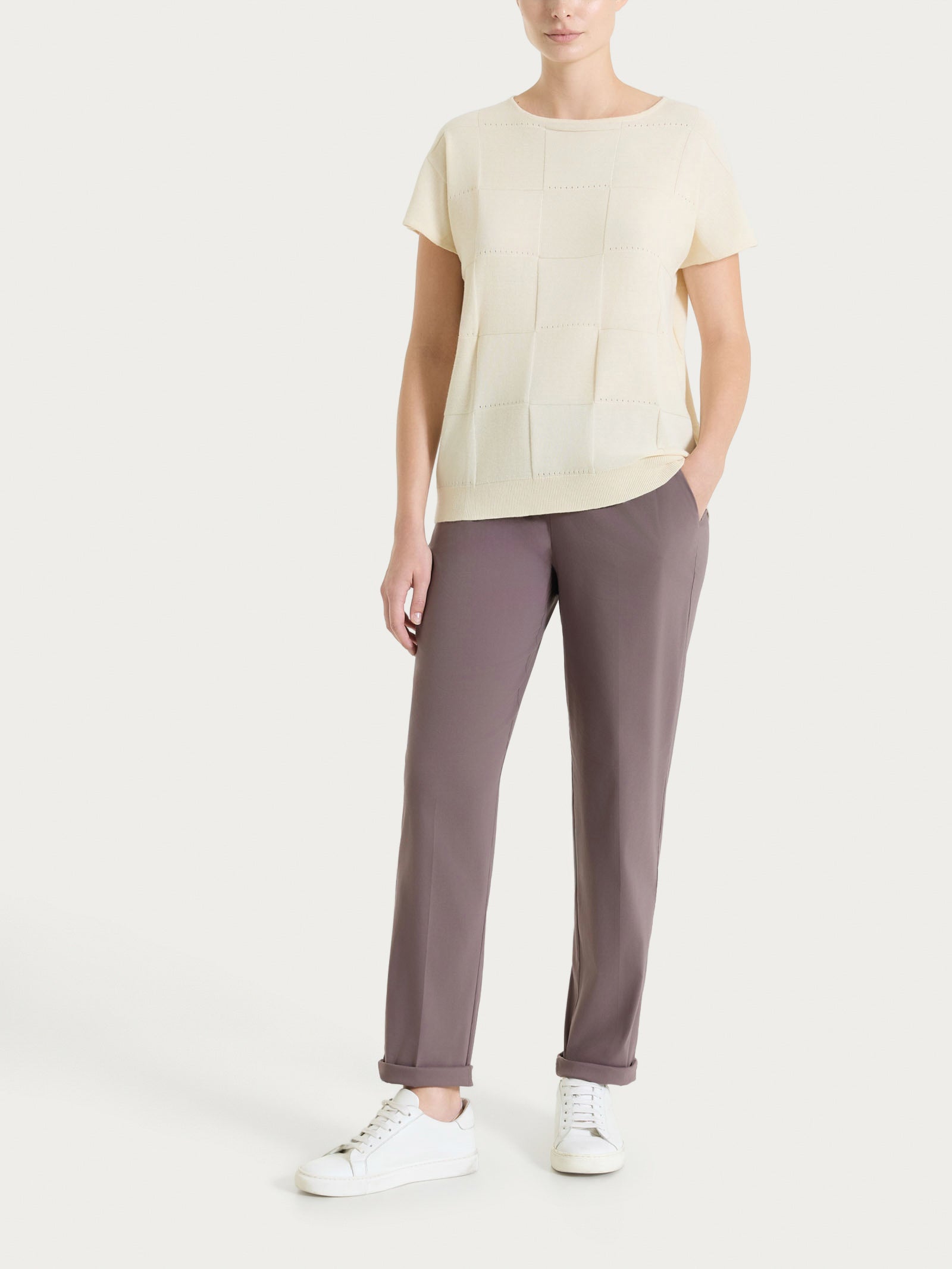 Ragno Super Fresh pantalone jogger plum truffle baggy