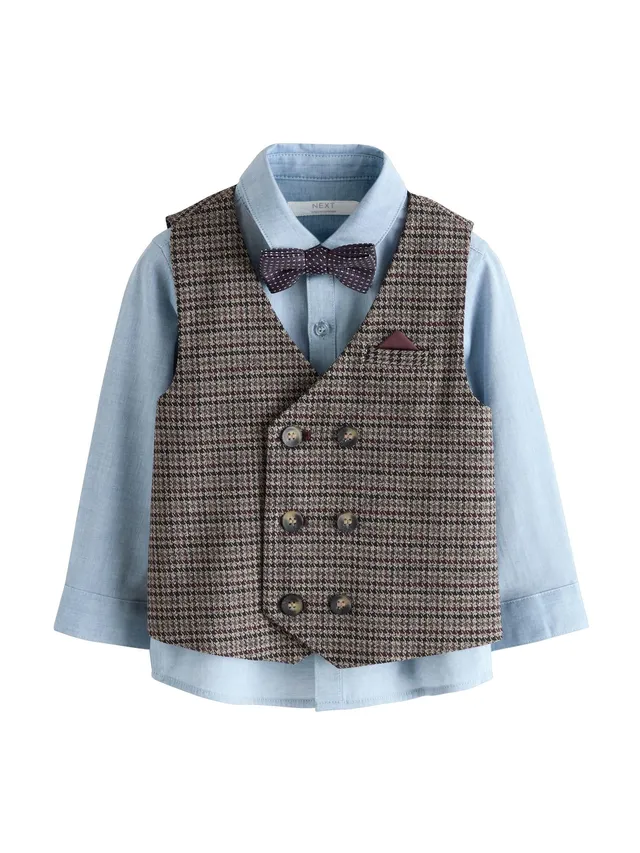 Geo Next set gilet camicia farfallino bambino 80-86 elegante