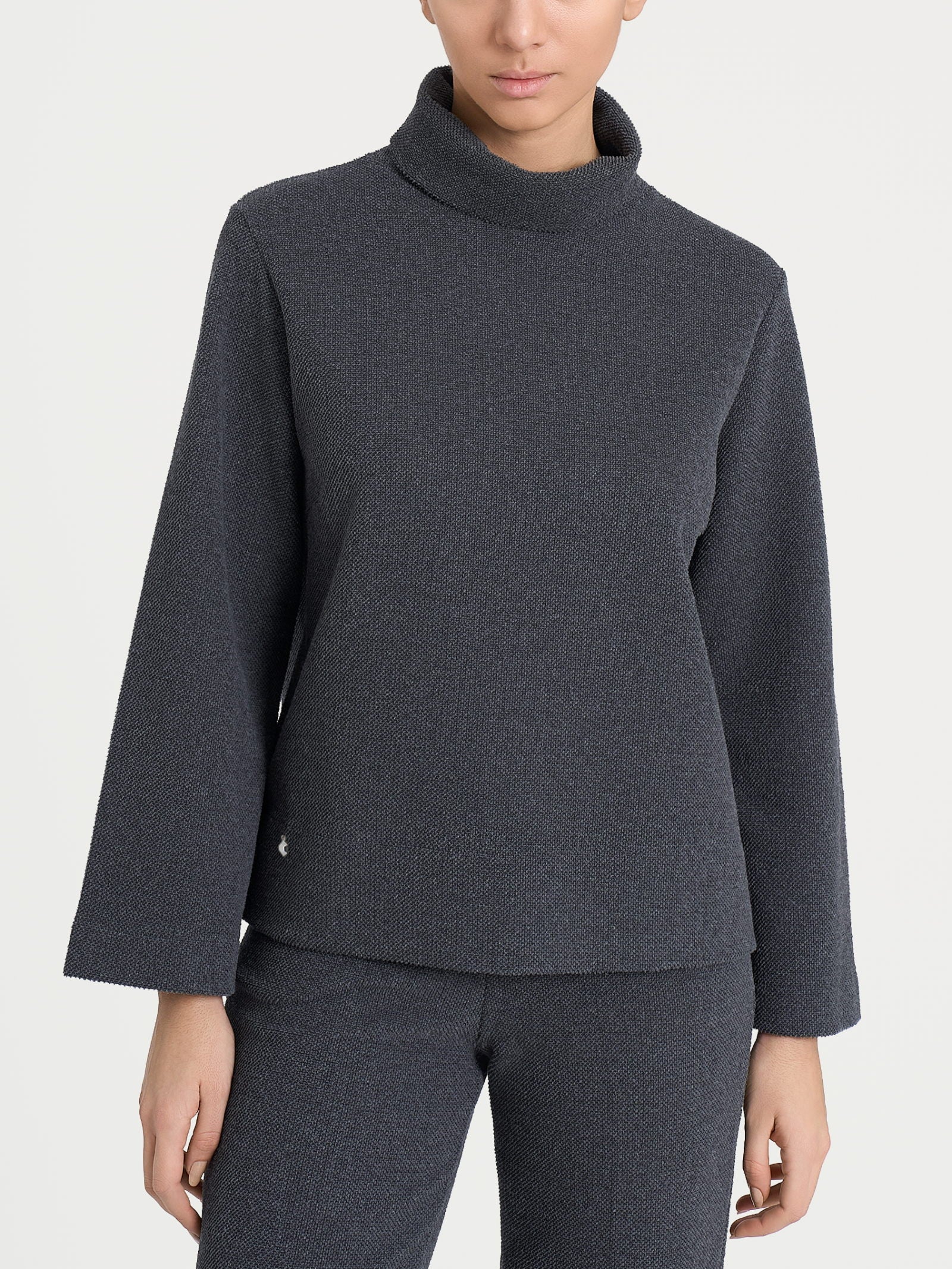 Ragno Relaxed Wardrobe Felpa Collo Ciambella Ardesia Mel. calda