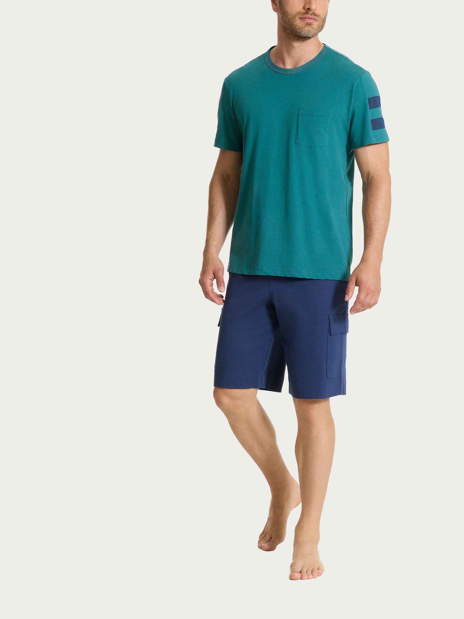 Ragno Jersey Cotone Maglietta Girocollo Fant. Bayberry con Taschino
