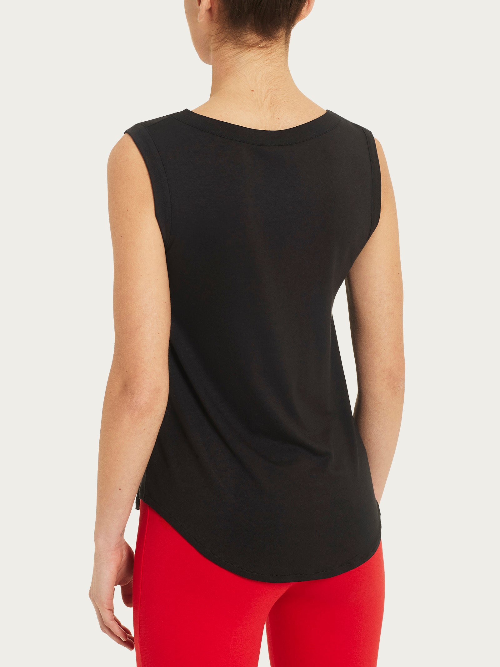 Ragno Viscosa Summer top spalla larga nero vestibilità soft