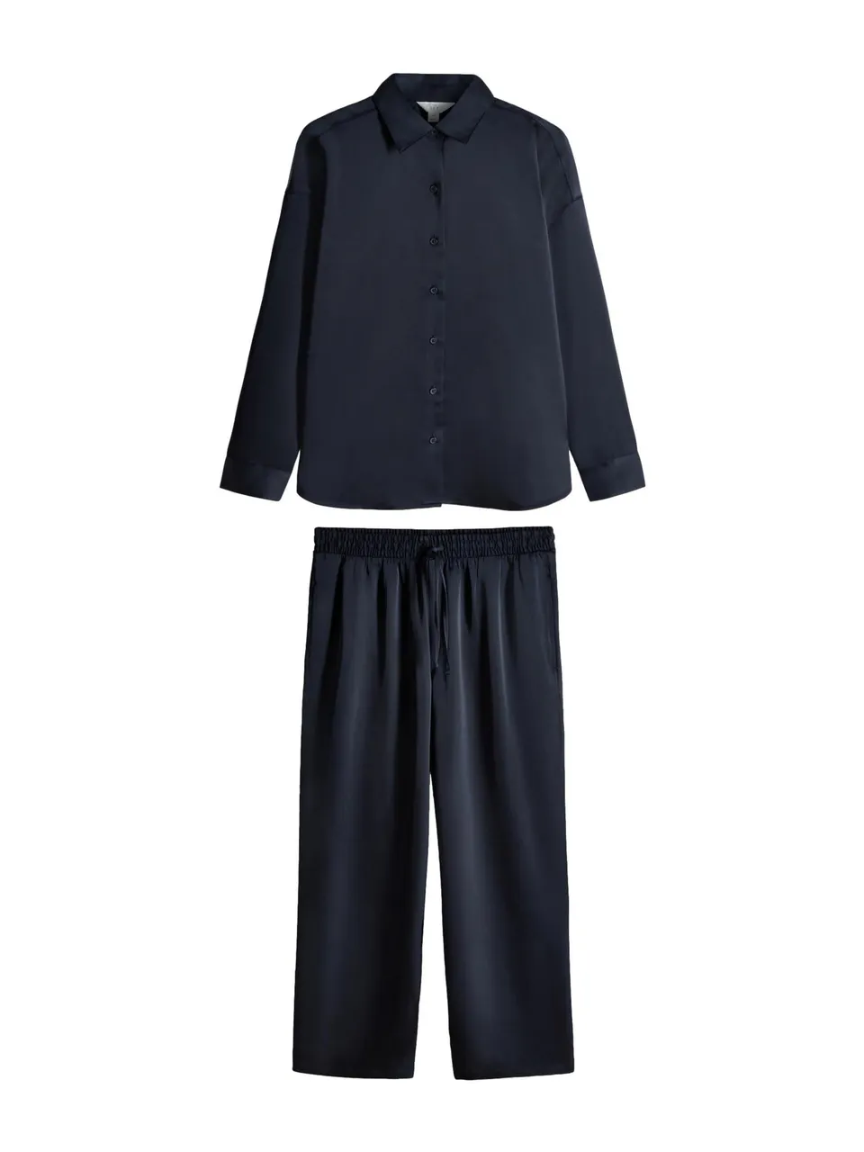Geo Next The Set Coordinato Raso Camicia e Pantaloni Donna