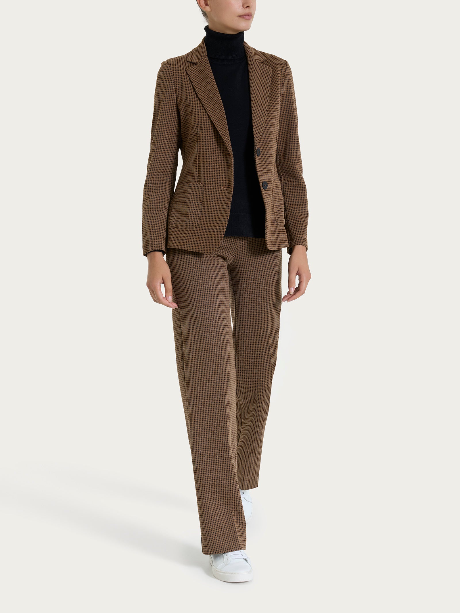 Ragno Compact Blazer 2 Bottoni Micro Check Pine Bark