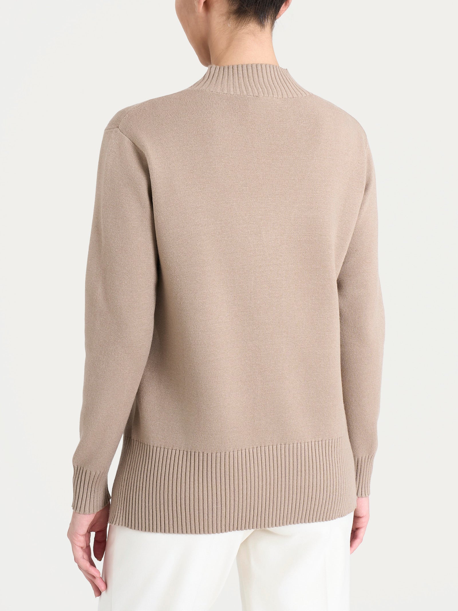 Ragno Super Soft cardigan asimmetrico cammello viscosa