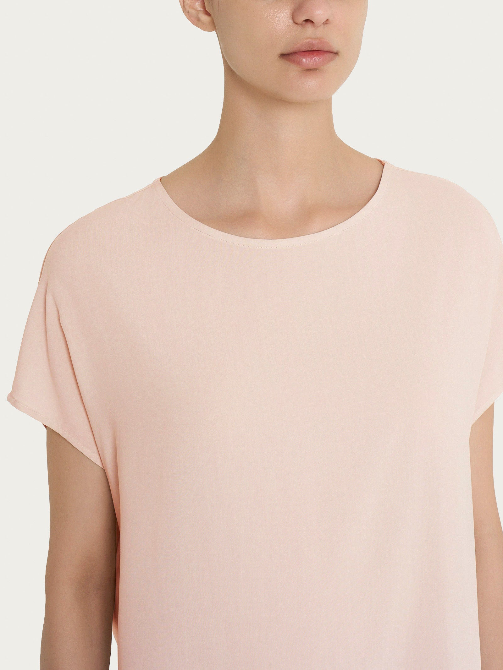 Ragno EcoSeta Blusa manica kimono Cameo Rose viscosa