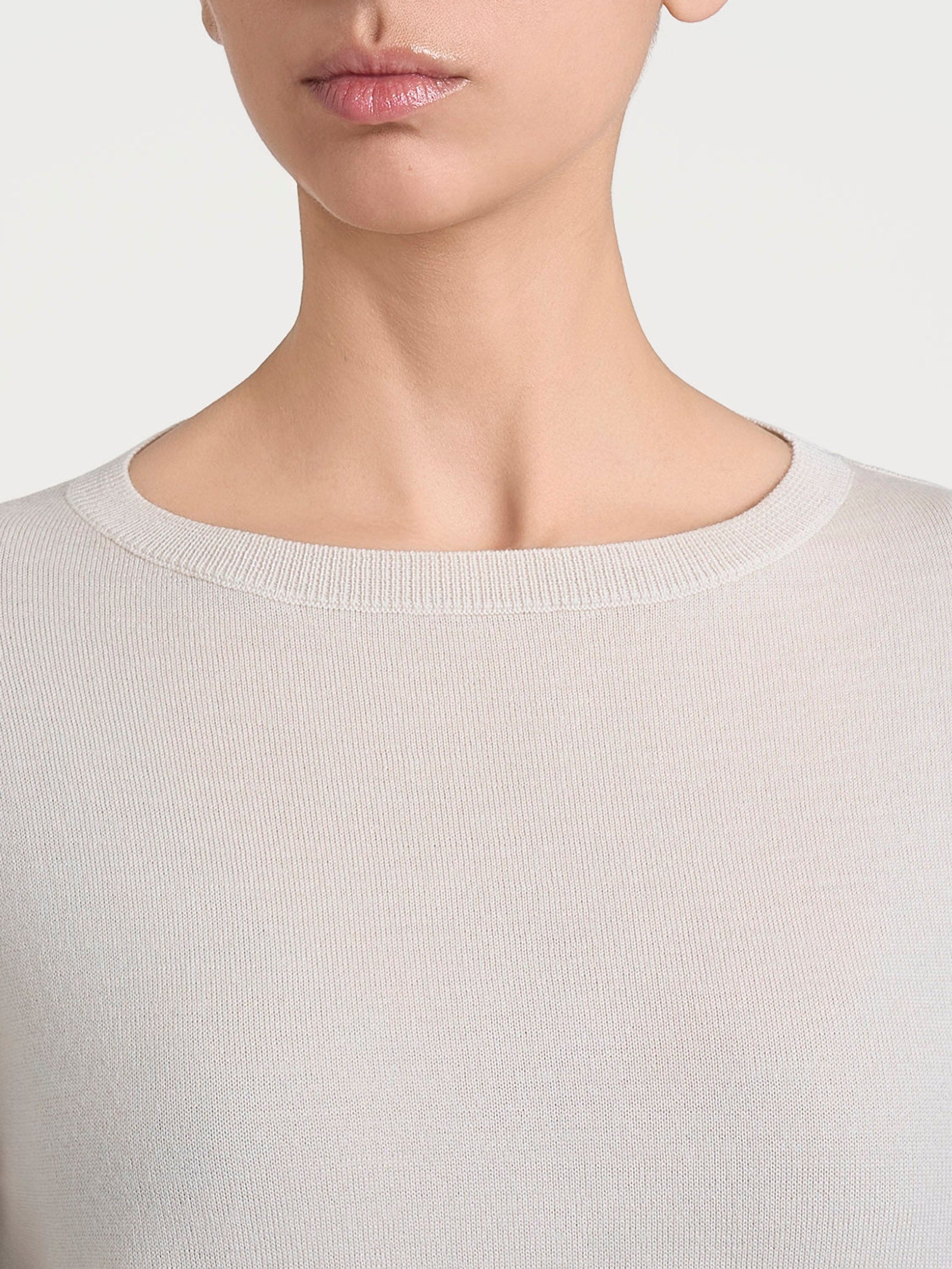 Ragno Merino Soft Maglia barchetta Champignon pura lana