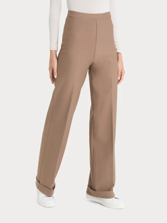 Ragno Compact Pantalone Wide Leg Modellante Pine Bark