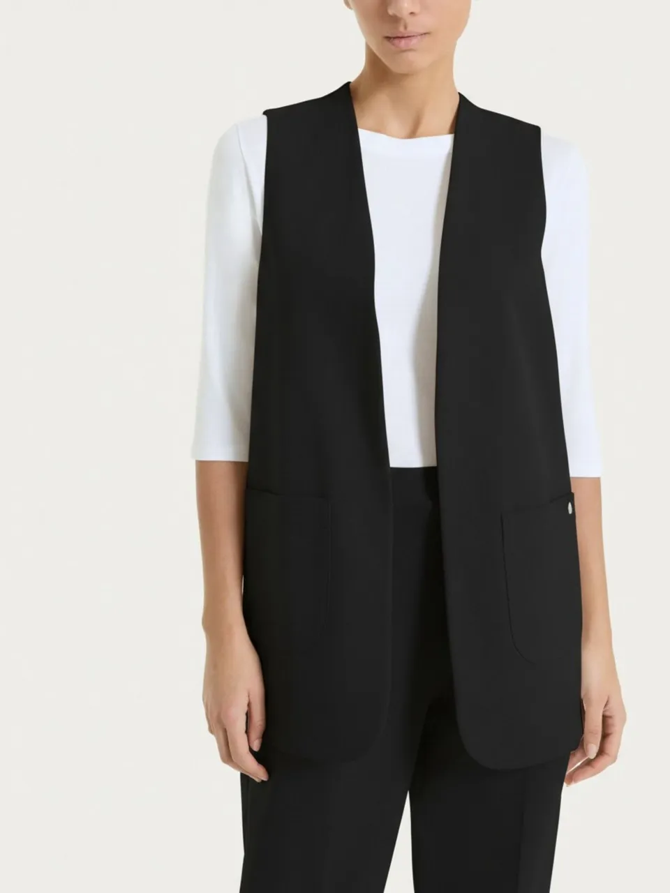 Ragno Compact Light gilet aperto nero leggero