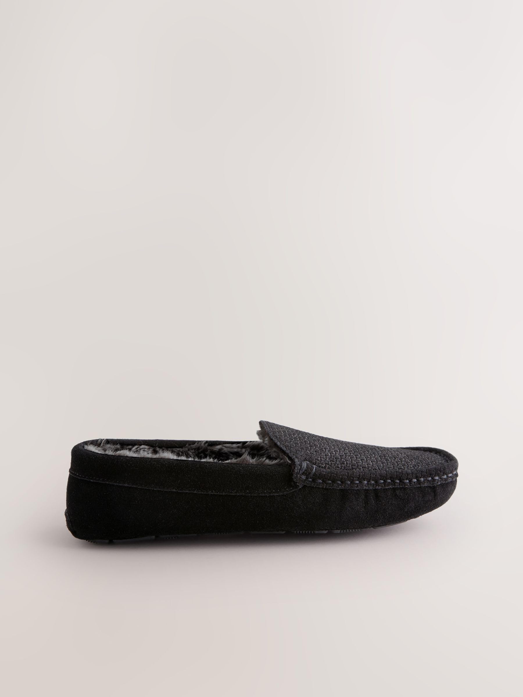 Next pantofole mocassino scamosciate uomo 42 EU fodera pelliccia