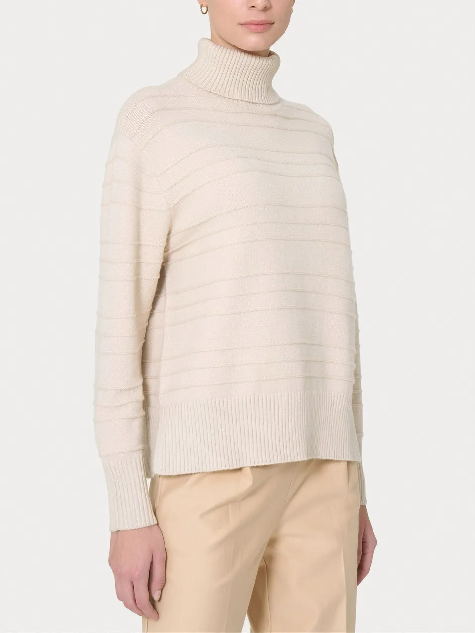 Ragno Four Seasons Dolcevita Maglia Donna Champignon righe
