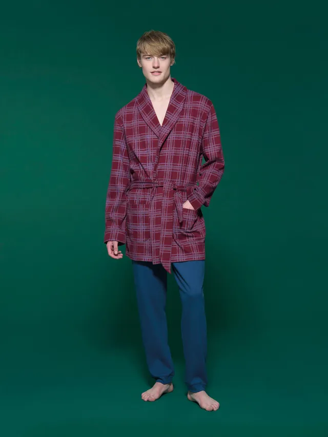 Ragno Jersey Cotone Vestaglia Uomo Zinfandel caldo cotone
