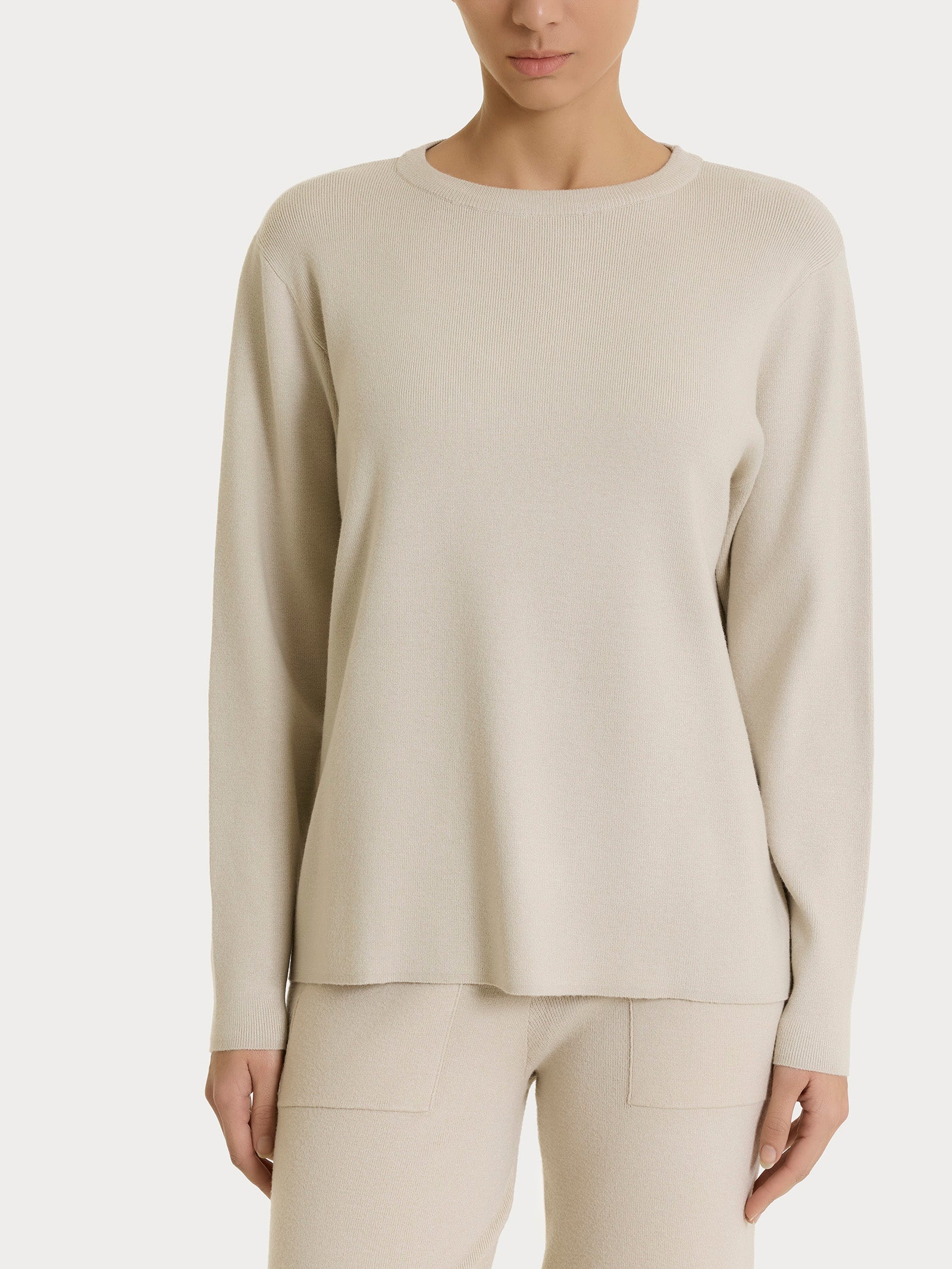 Ragno Super Soft maglia girocollo Champignon viscosa calda
