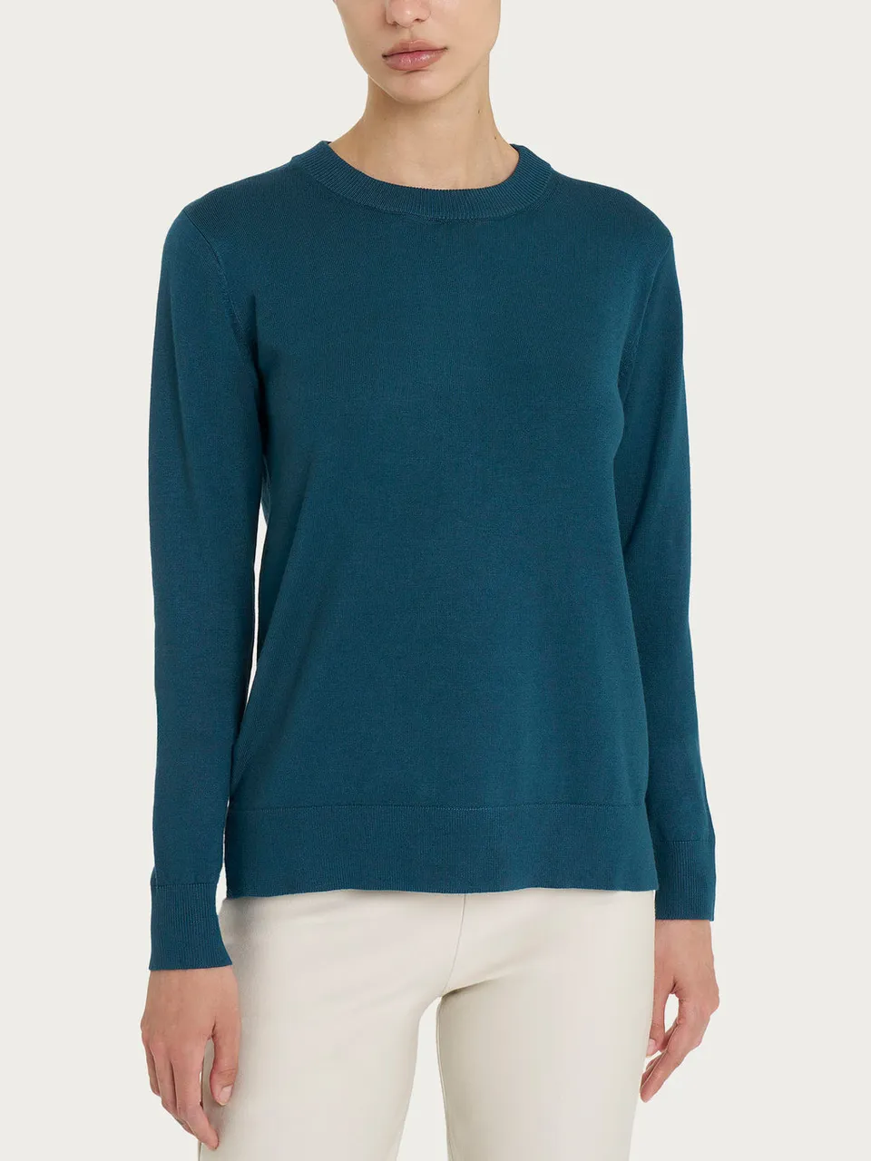 Ragno Four Seasons maglione girocollo donna reflecting pond viscosa