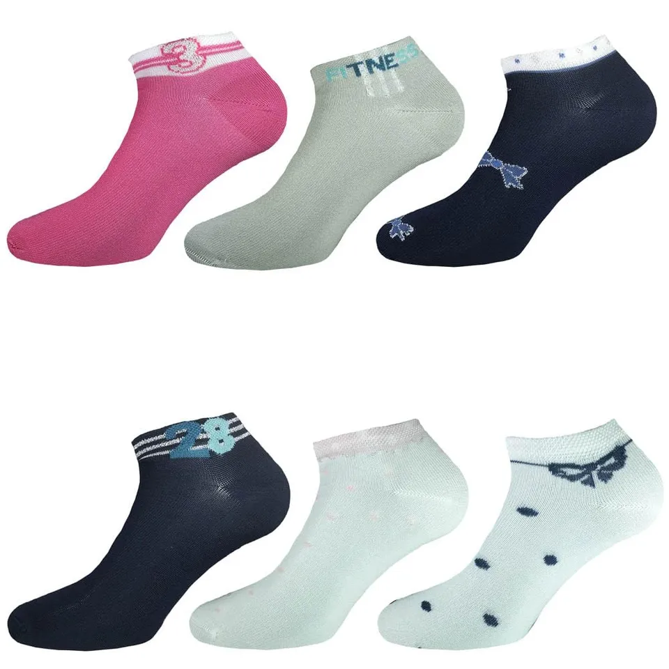 Lady C Enrico Coveri fantasmini bimba cotone 6 paia multicolore leggeri