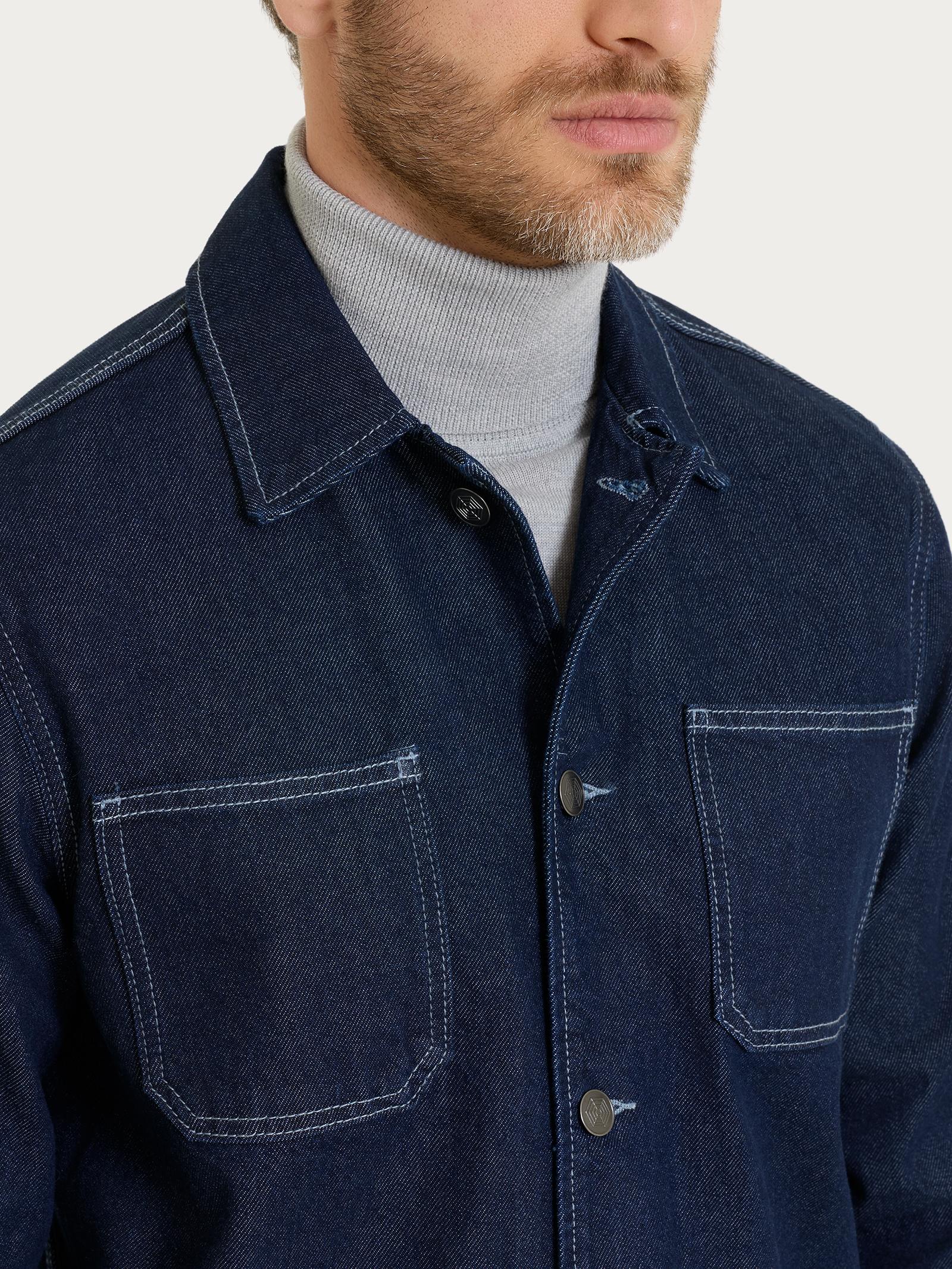 Ragno Super Denim Utility giacca uomo Dark Navy