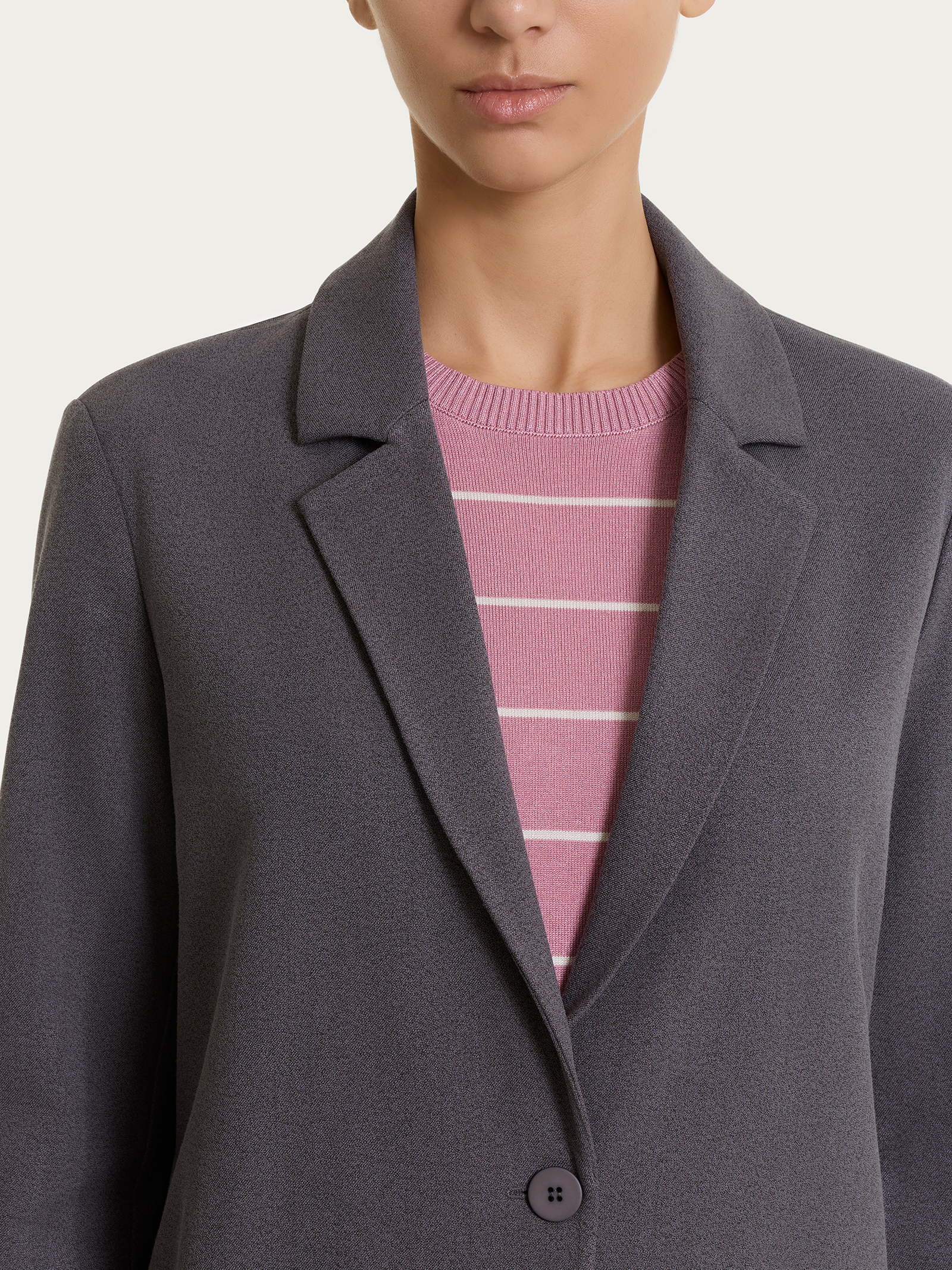 Ragno Compact Blazer Over Flannel Twill Giacca Ardesia Mel. Destrutturata