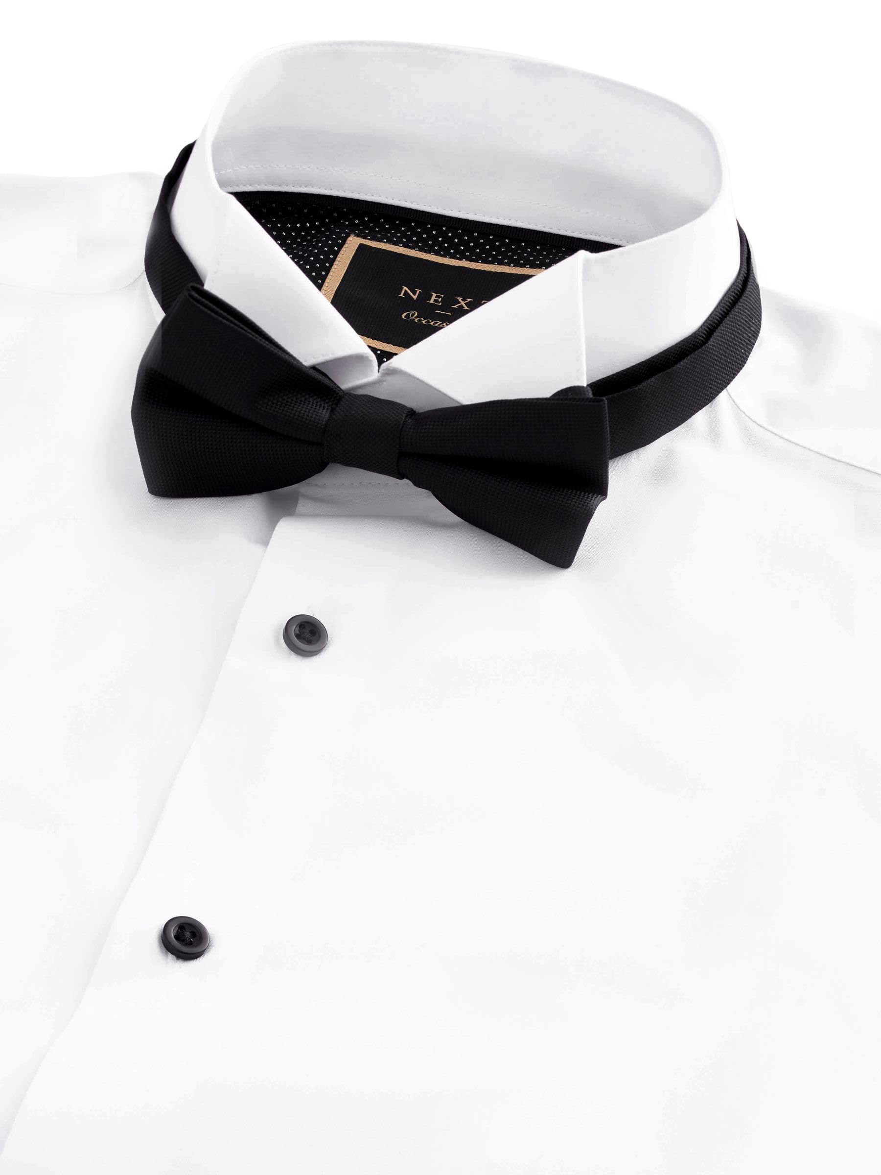 Next camicia polsino singolo papillon uomo 2 pezzi slim