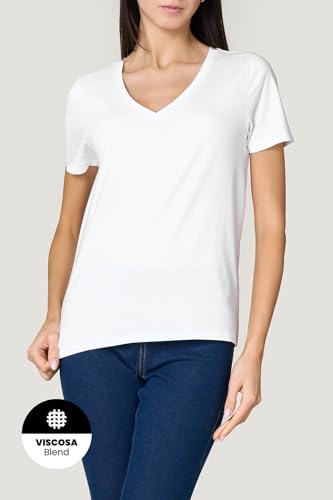 Goldenpoint T-shirt scollo a V cotone maniche corte