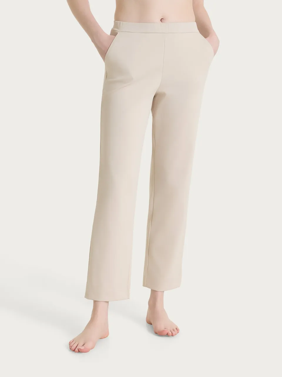 Ragno Jersey Cotone pantalone dritto champignon tasche