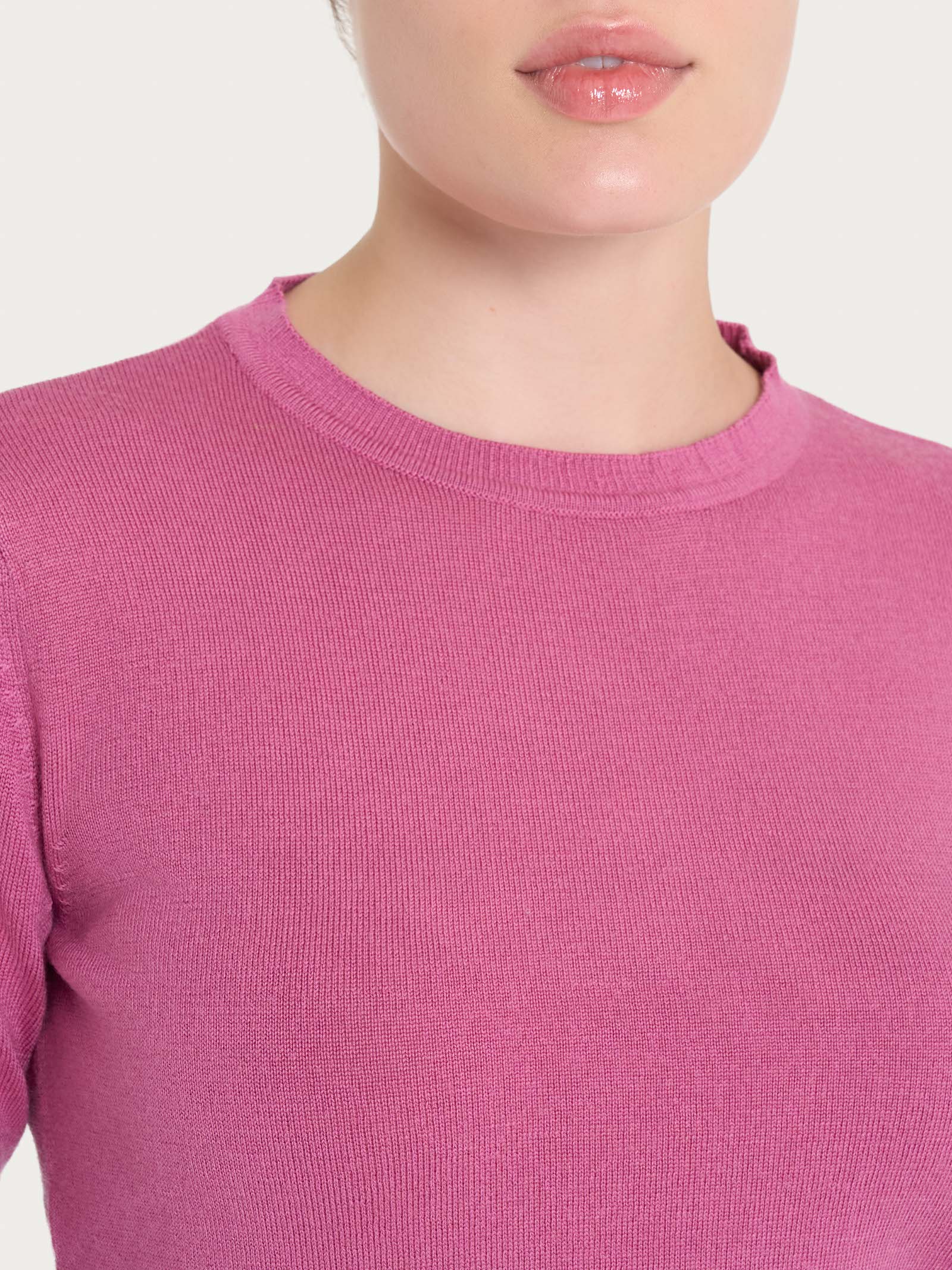 Ragno Merino Soft Girocollo maglia red violet lana