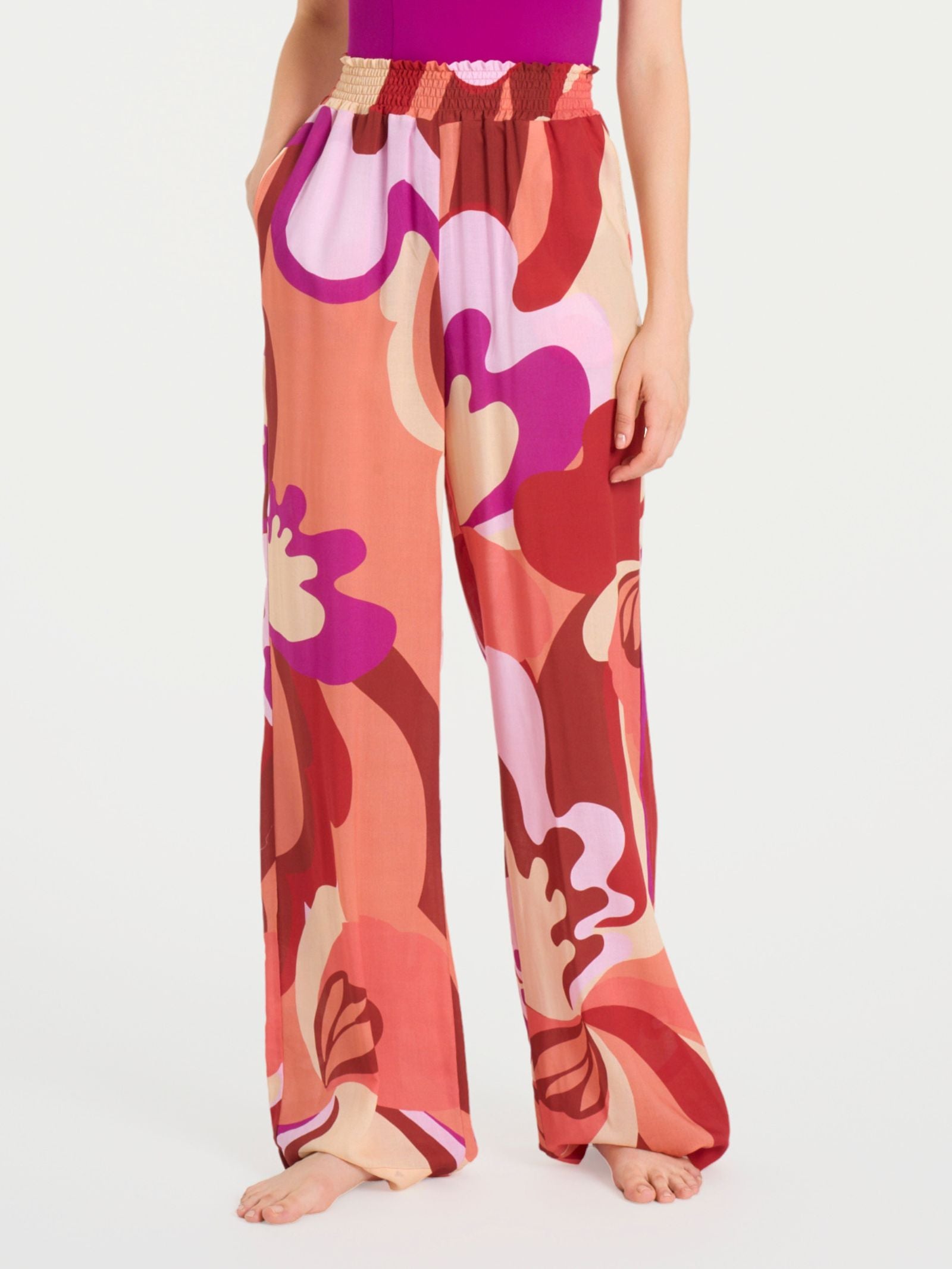 Ragno EcoSeta pantalone ampio donna Fant. Brandy Snifter mare