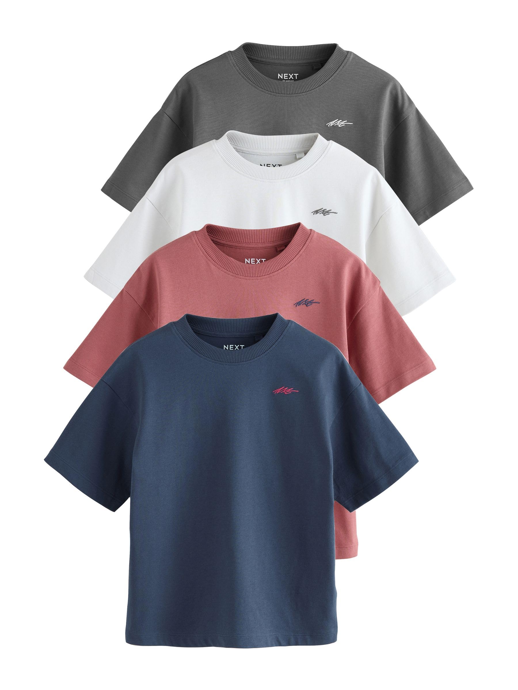 Geo Next t-shirt ragazzo logo petto 4 pezzi
