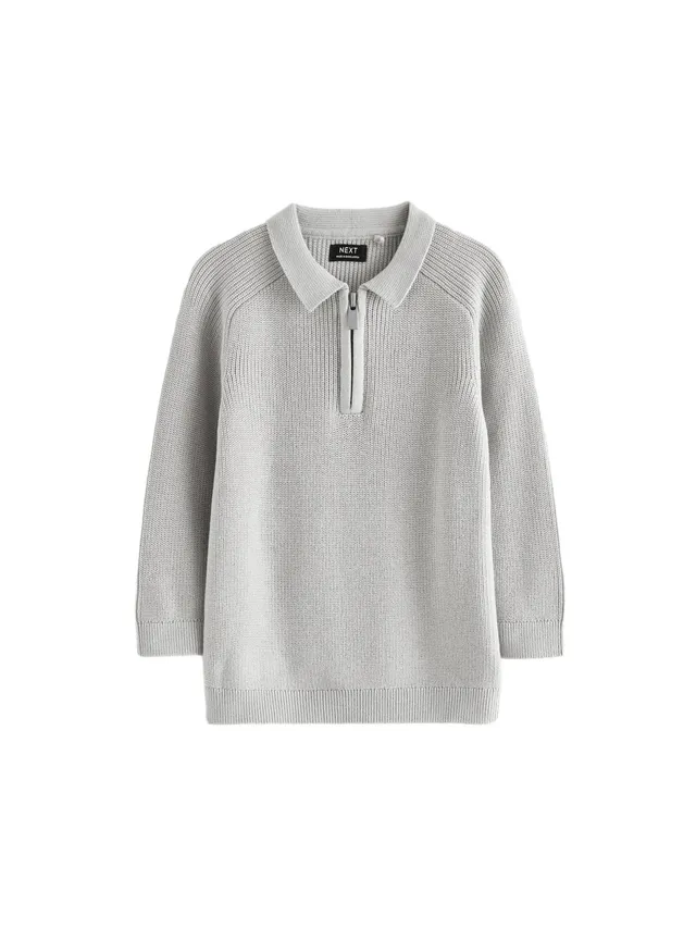 Next polo bambino maniche lunghe zip 12-18 mesi