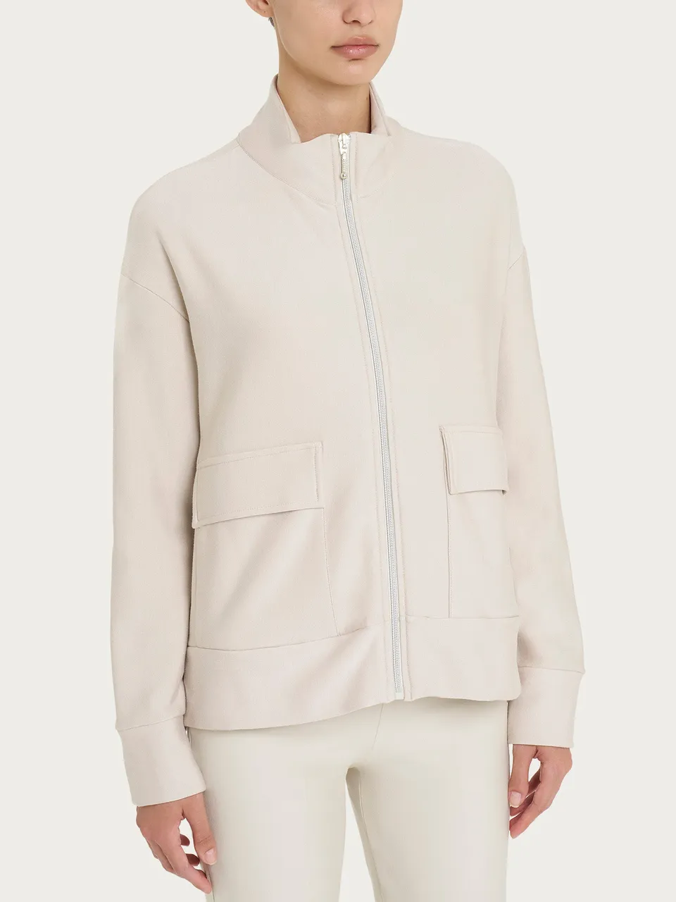 Ragno Eco Techno Fleece Giacca Donna Champignon Zip