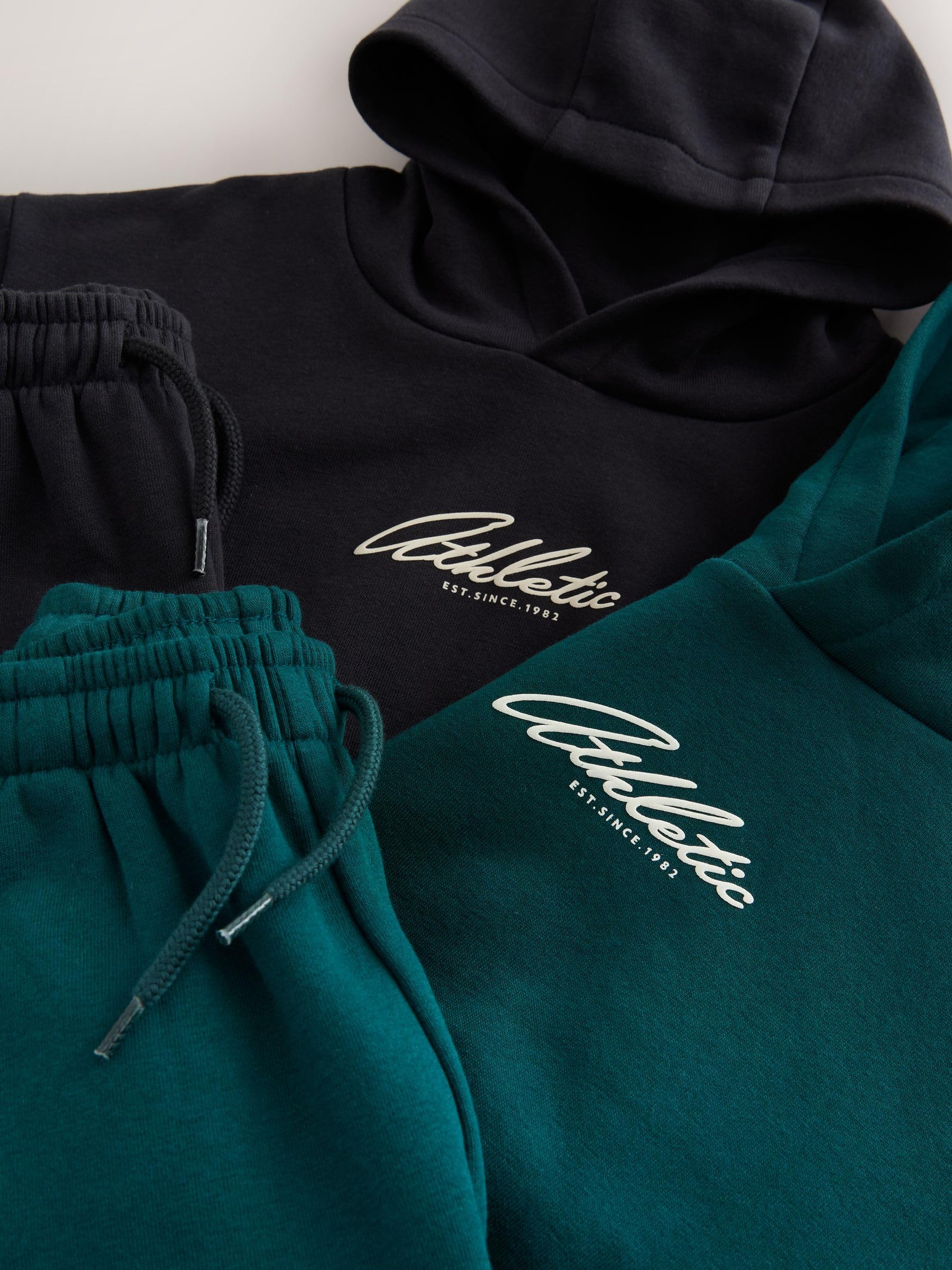 Next tuta bambino felpa e jogging verde nero 80-86 4 pezzi