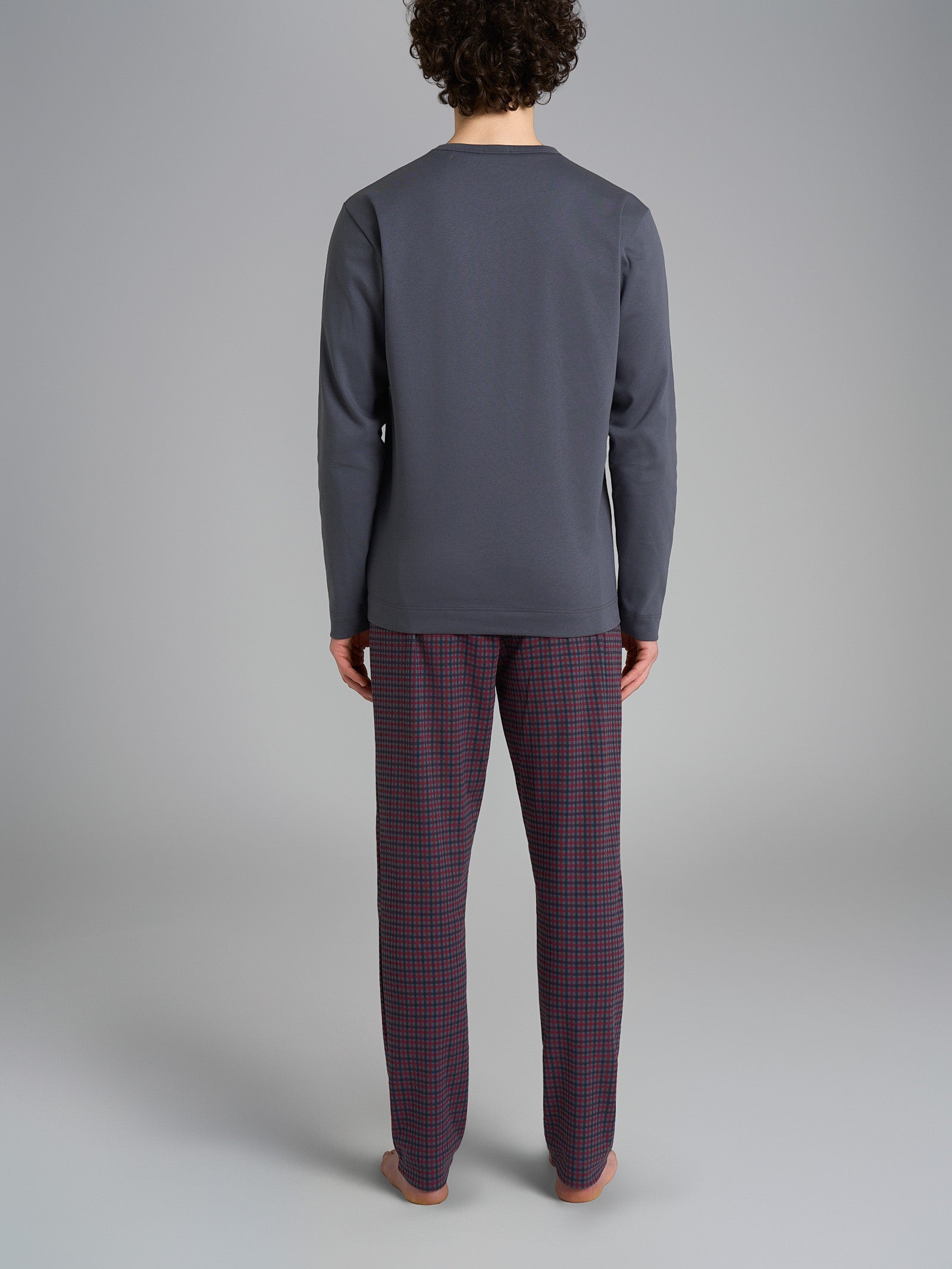 Ragno Pigiama Lungo Girocollo uomo cotone tartan Turbulence