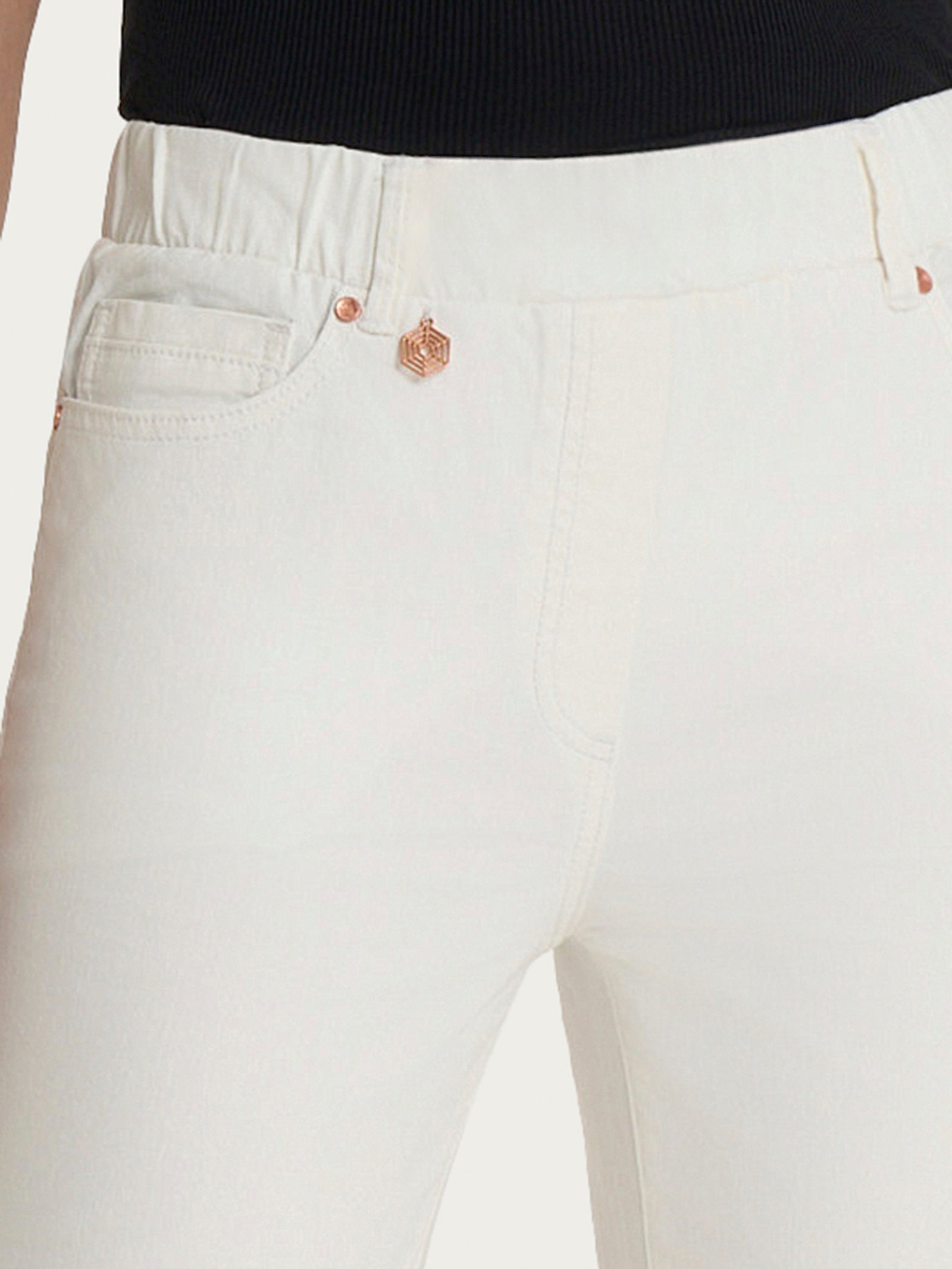 Ragno Light Denim jeans flare caviglia Bianco elasticizzato