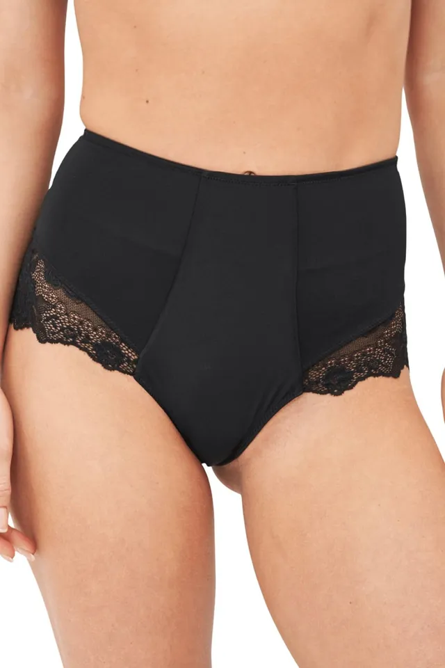 Lady C Guaina Vita Alta Pizzo Slip Modellante Nero pancia piatta