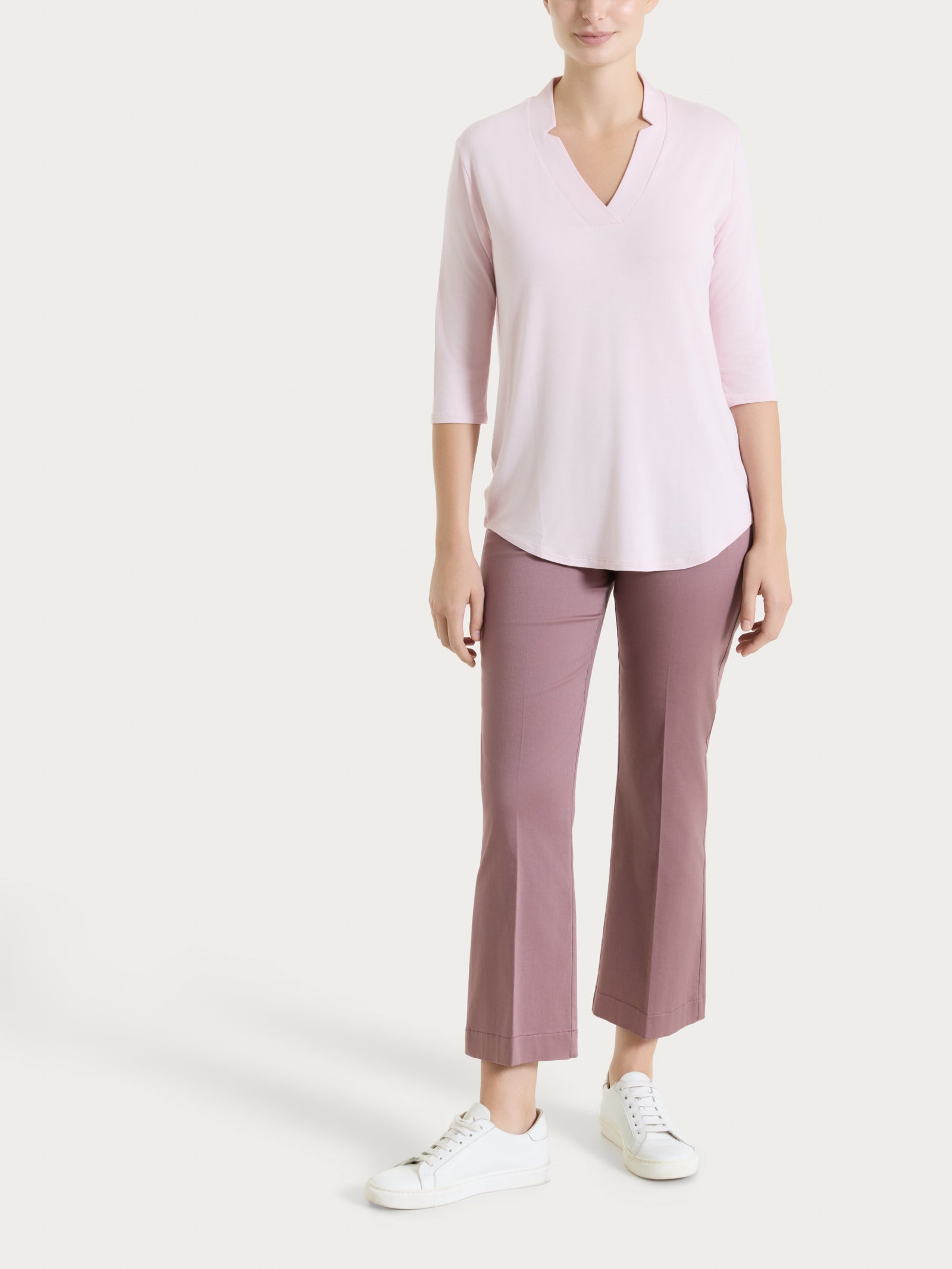 Ragno Satin Power Pantalone Flare Twilight Mauve Cotone