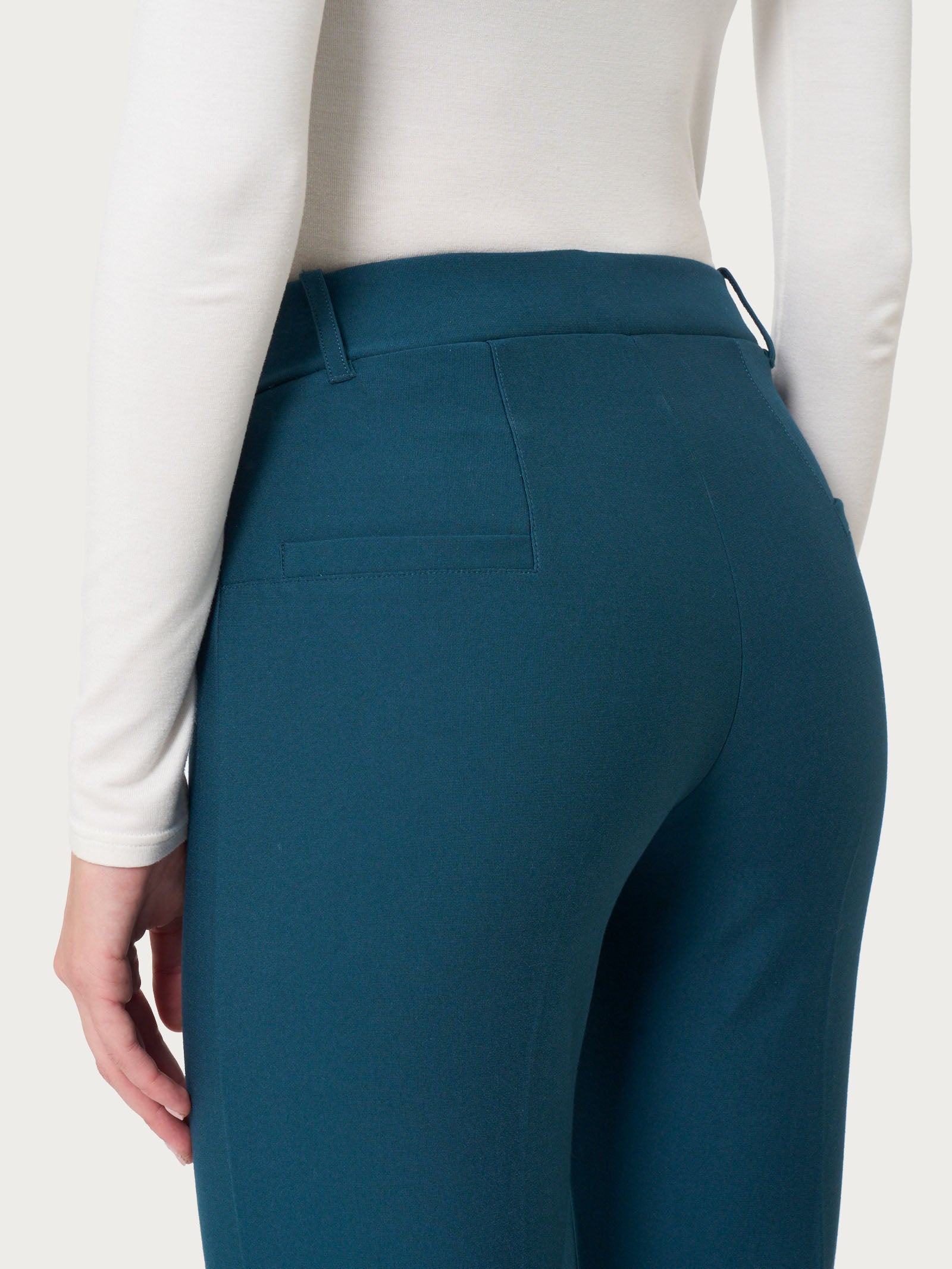 Ragno Compact pantalone a sigaretta blu Reflecting Pond skinny