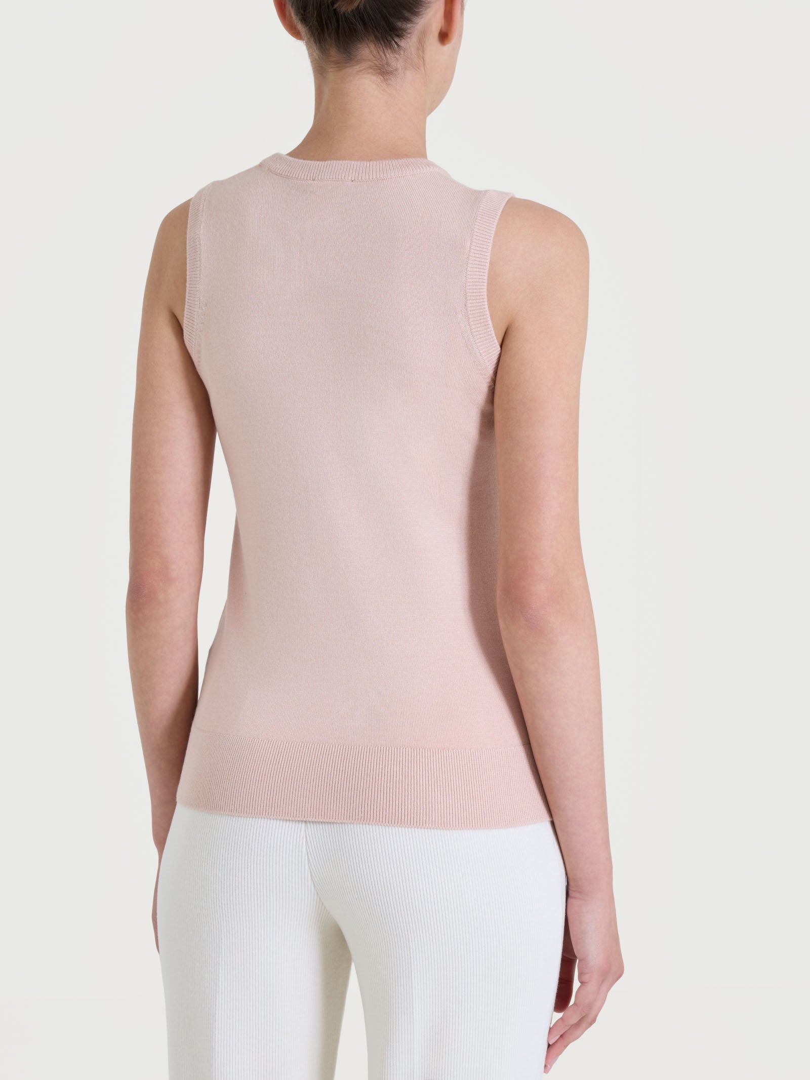 Ragno Four Seasons Maglia Smanicata Cameo Rose in viscosa