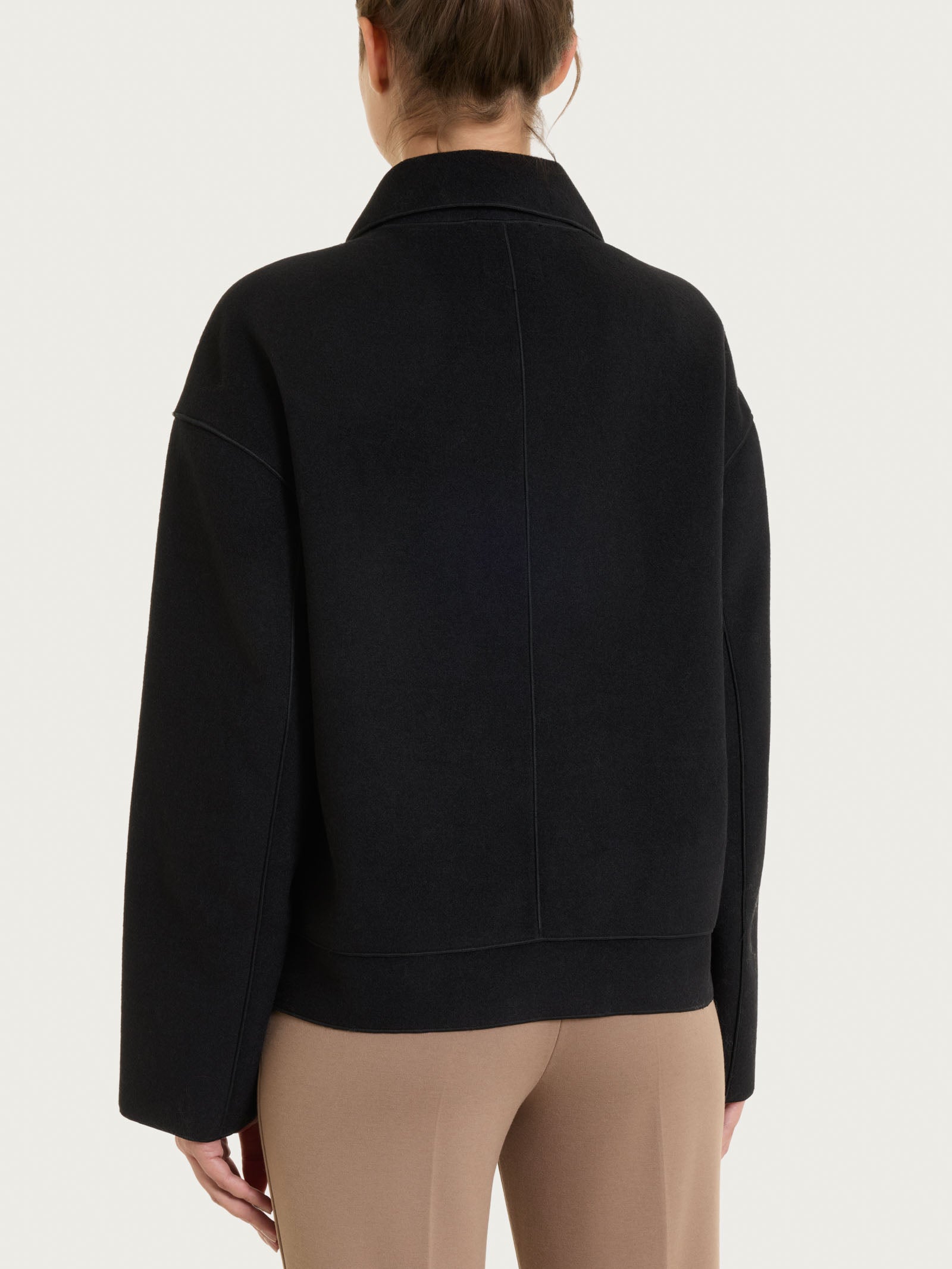 Ragno Vegan Wool Giacca chiodo zip Nero