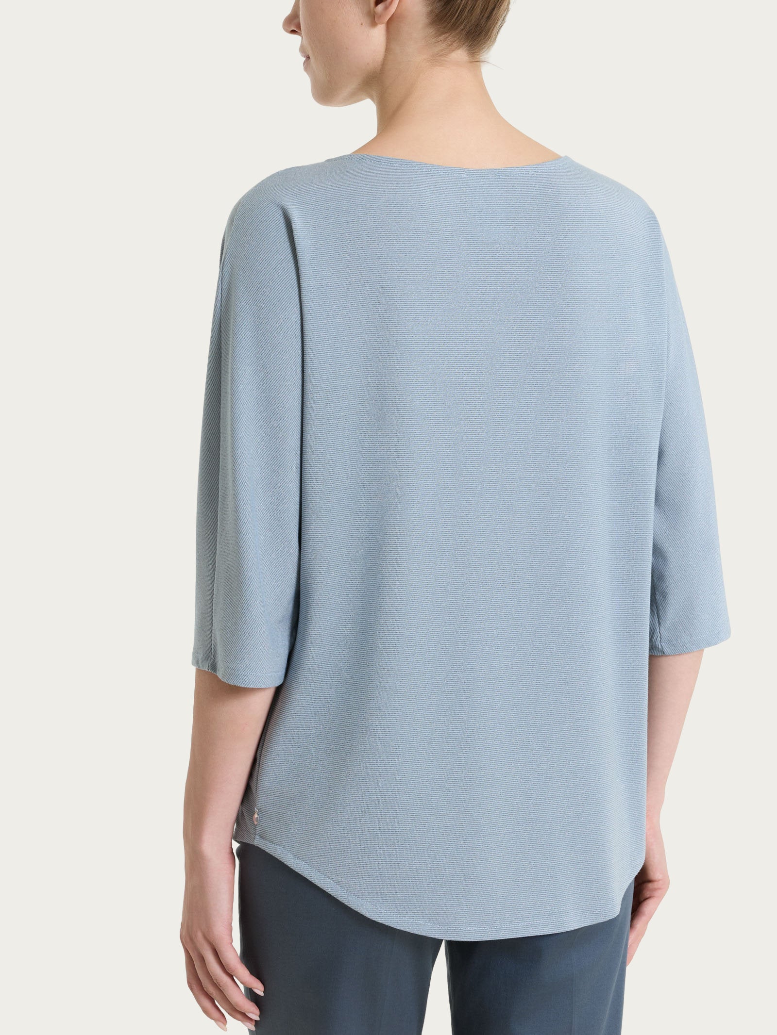 Ragno Summer Light Maglietta Kimono 3/4 Blu Rigata