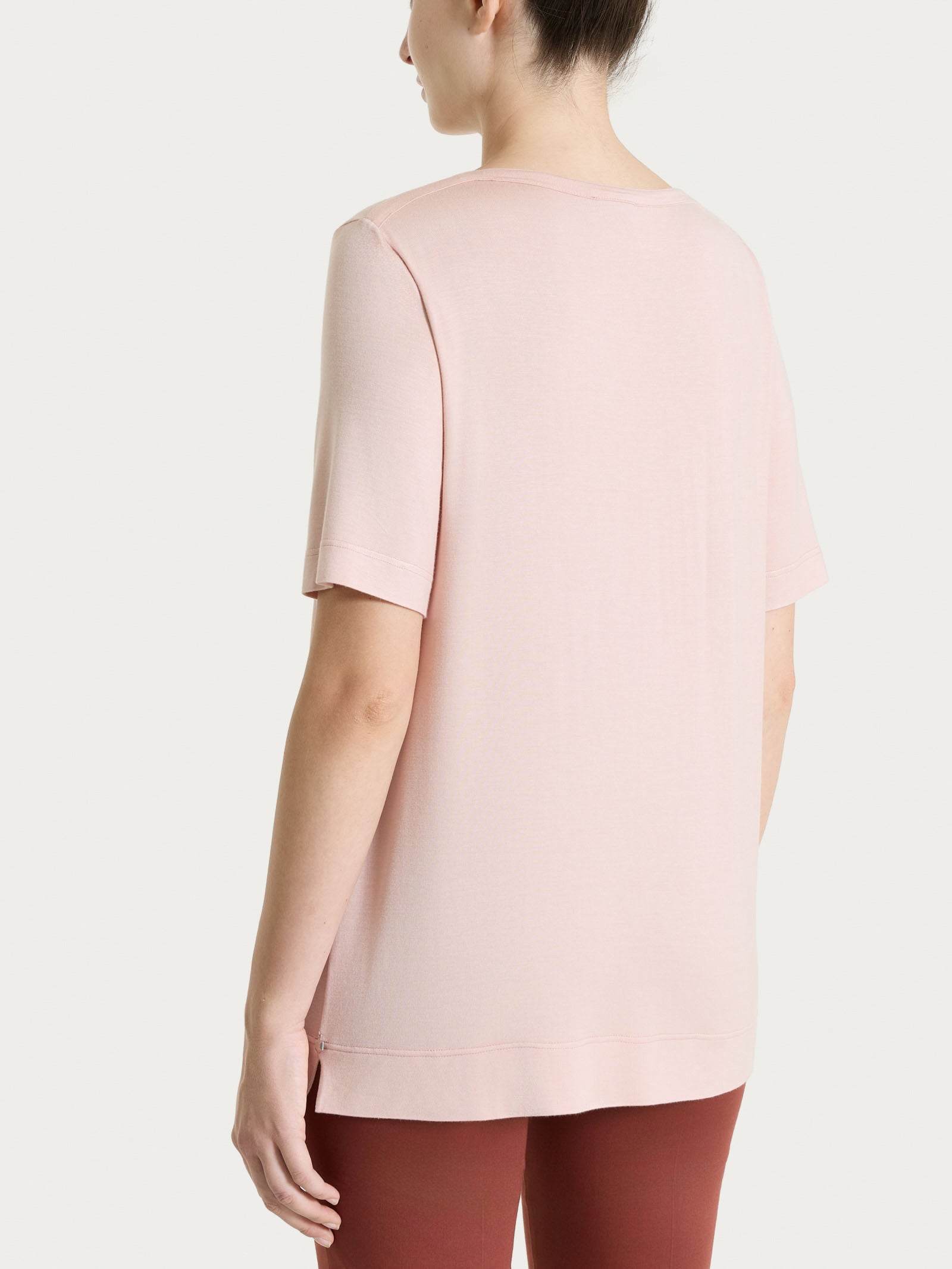 Ragno Viscosa Summer Maglietta Scollo V Cameo Rose