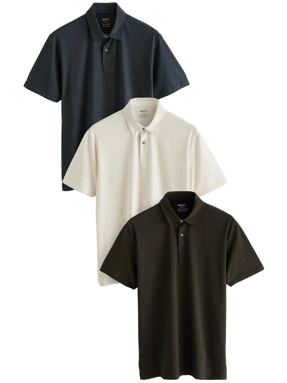 NEXT Polo uomo 3 pezzi 3XL jersey maniche corte stampa