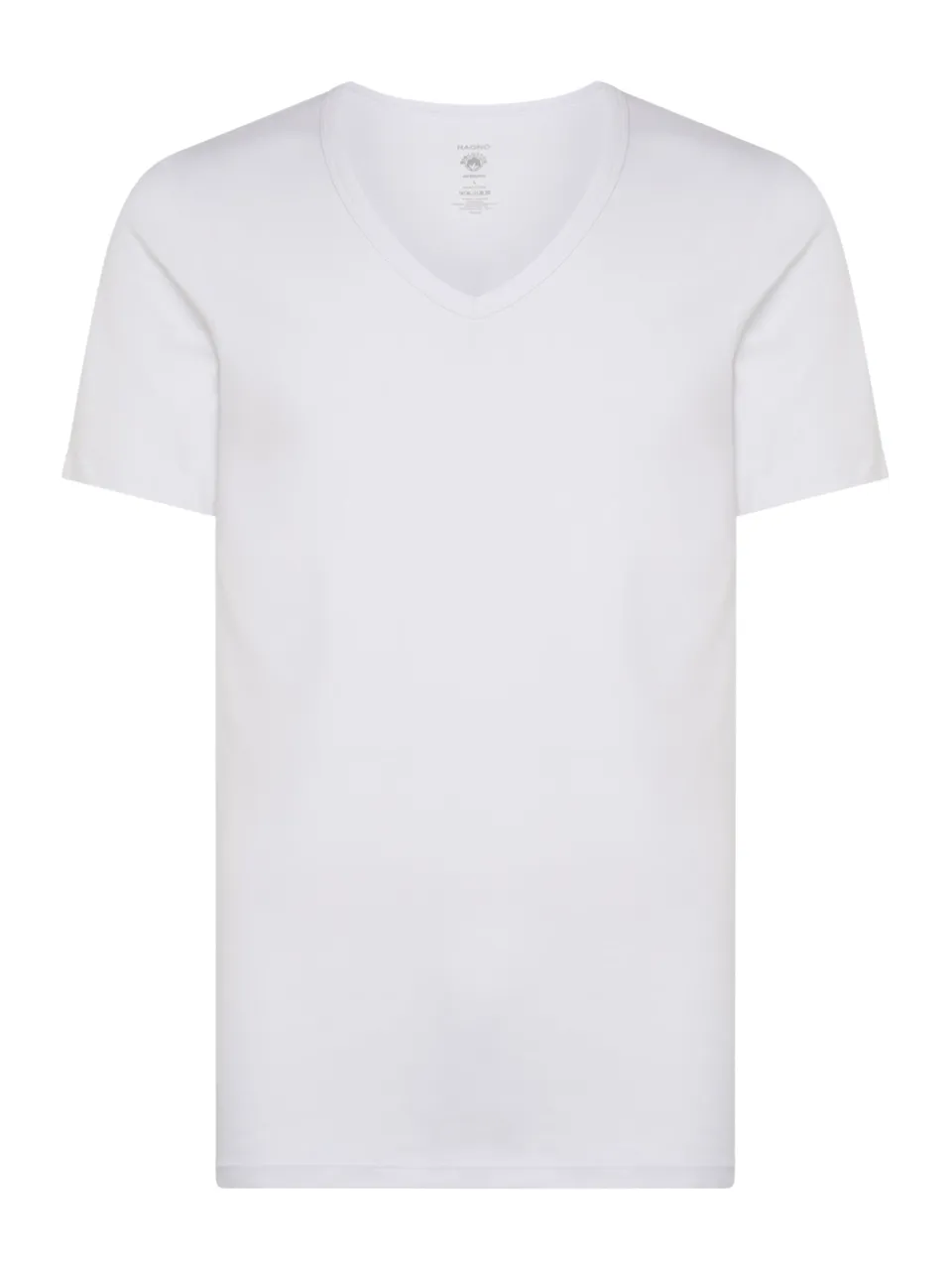 Ragno Interlock maglietta scollo V uomo white in cotone